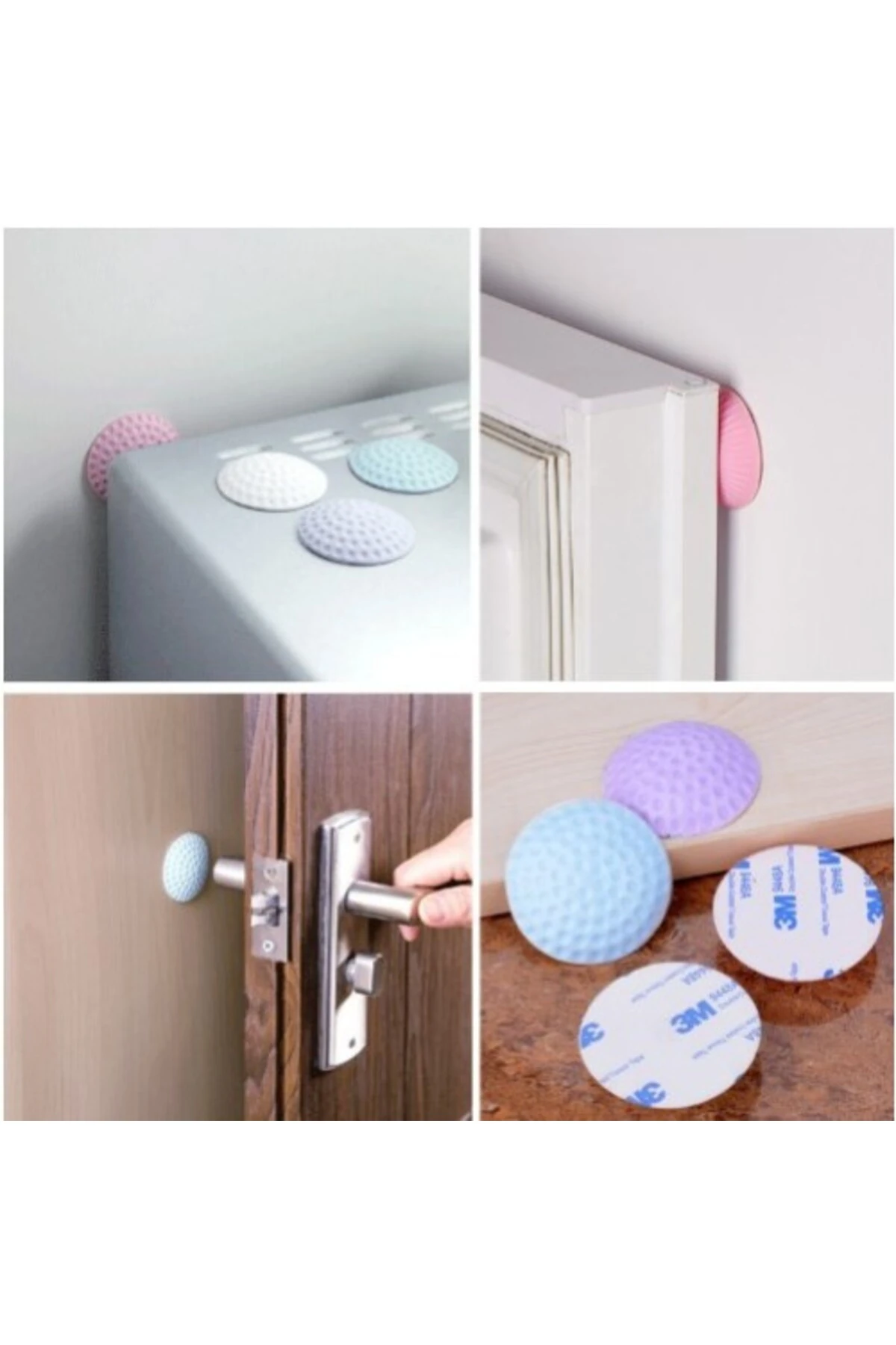 Çok Amaçlı Silikon Kapı Duvar Koruyucu Tampon - 4lü Paket