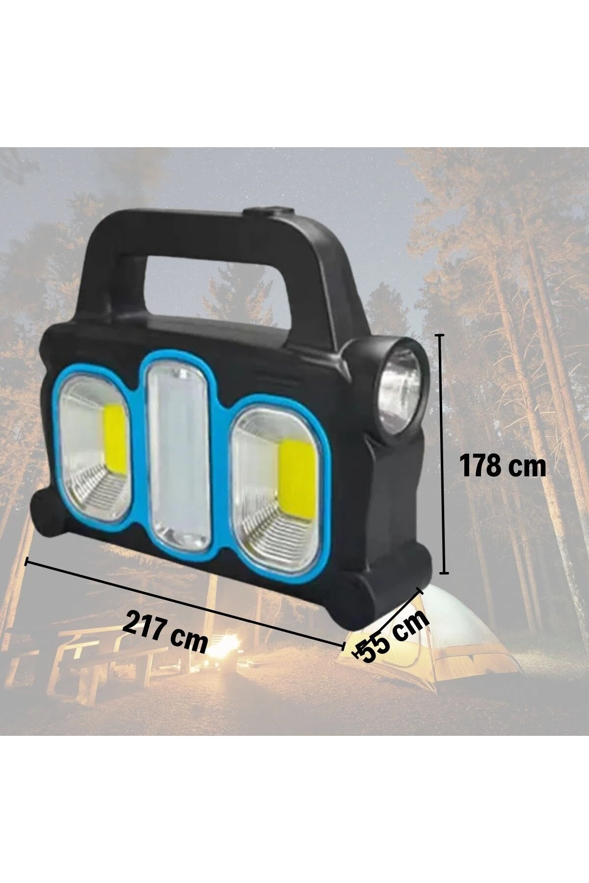 Güneş Enerjili Taşınabilir Çalışma Lambası – Powerbank Özellikli