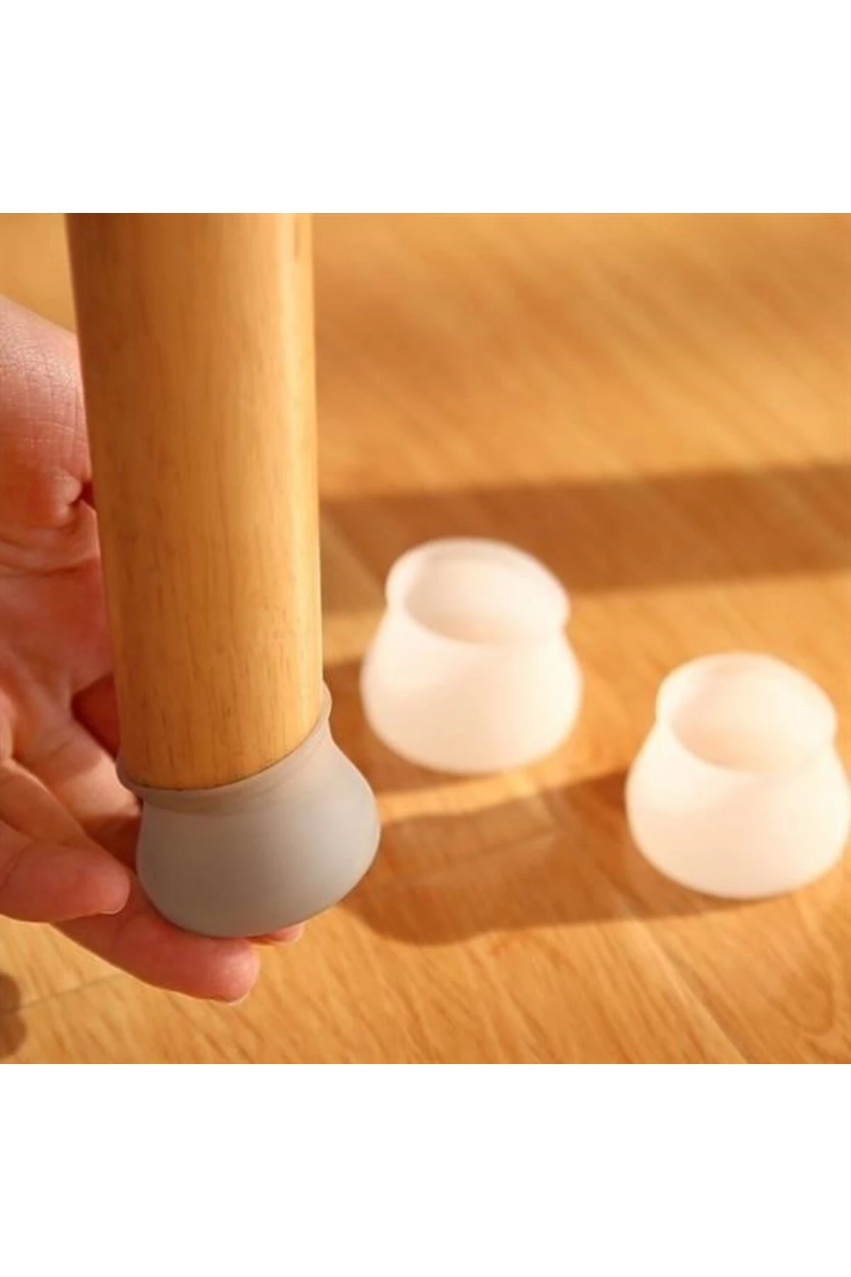 8 Adet Silikon Masa ve Sandalye Ayağı İçin Kaydırmaz Çizdirmez Mobilya Çorabı