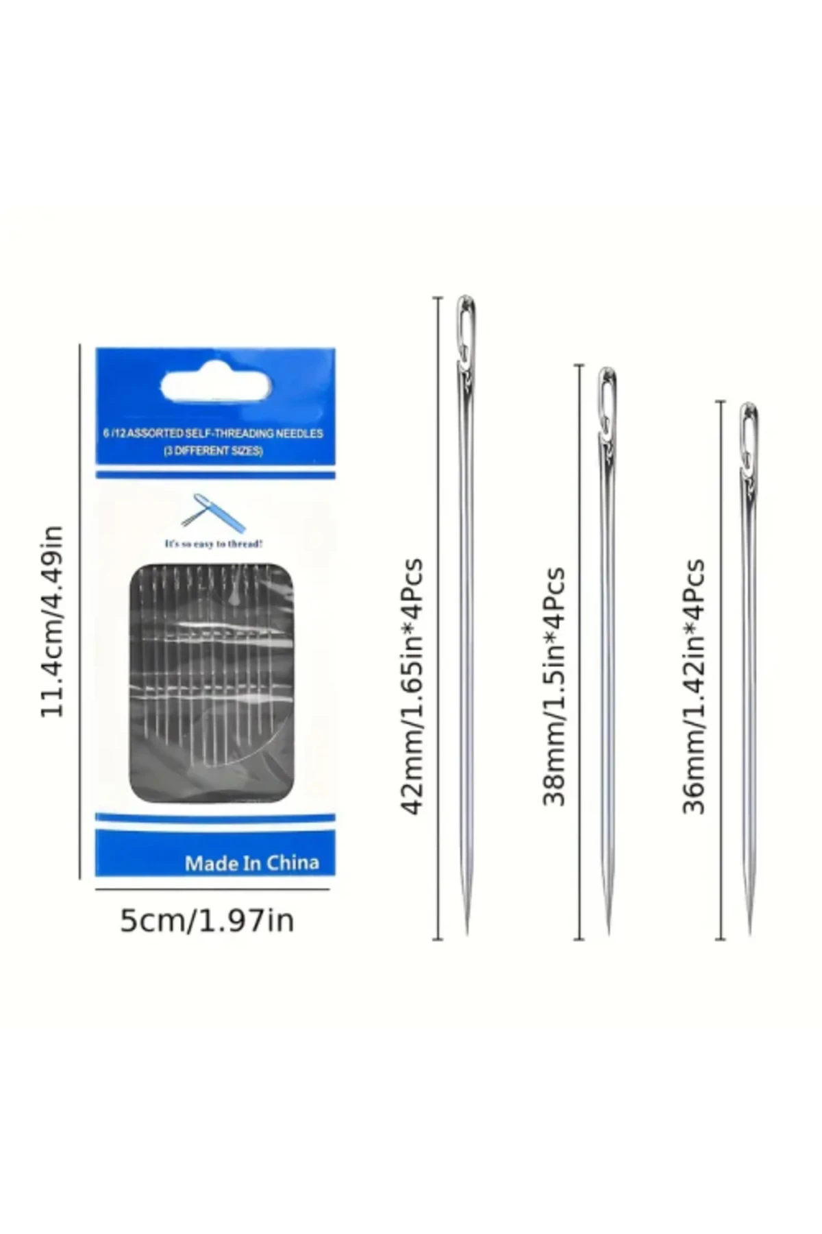 Kolay İplik Geçirilen İğne Seti 12 Adet