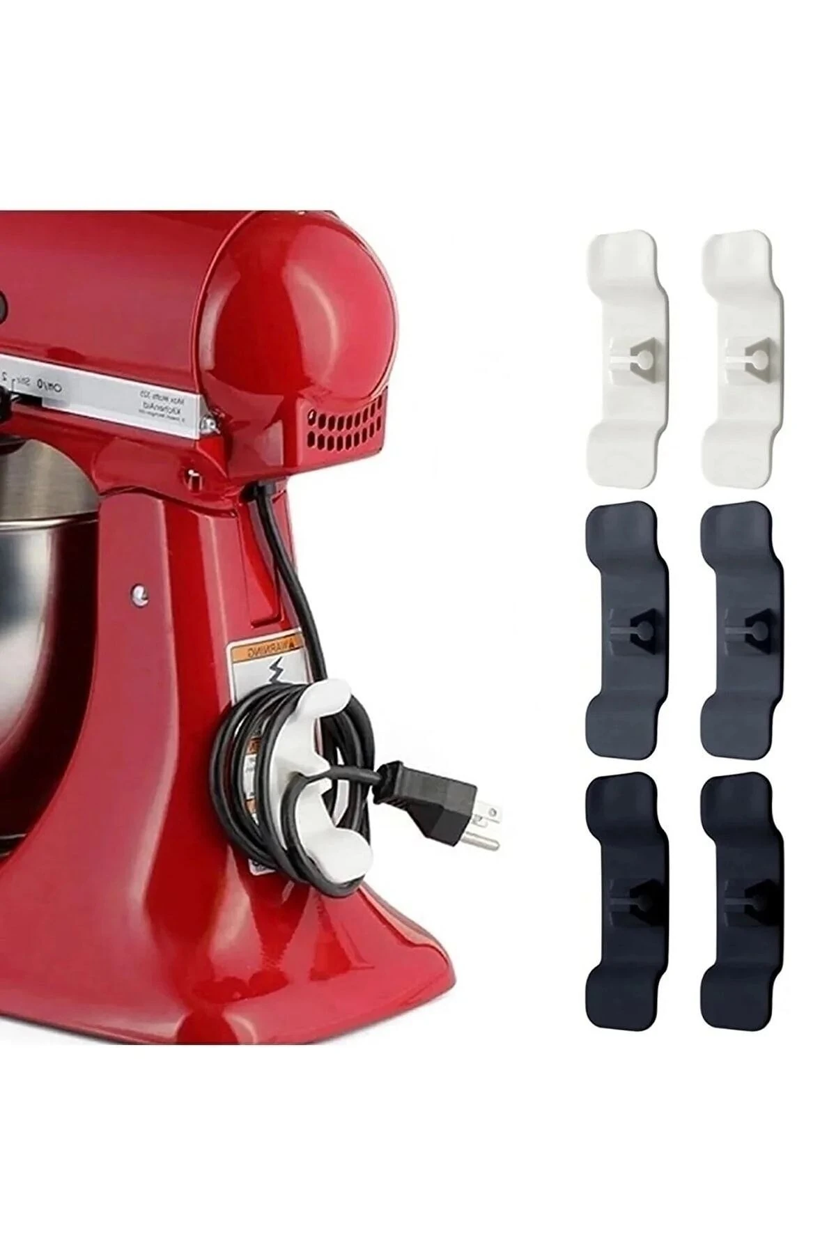 Pratik Kablo Toparlayıcı Yapışkanlı Klips Mutfak Air Fryer Kettle Kahve Tost Makinası
