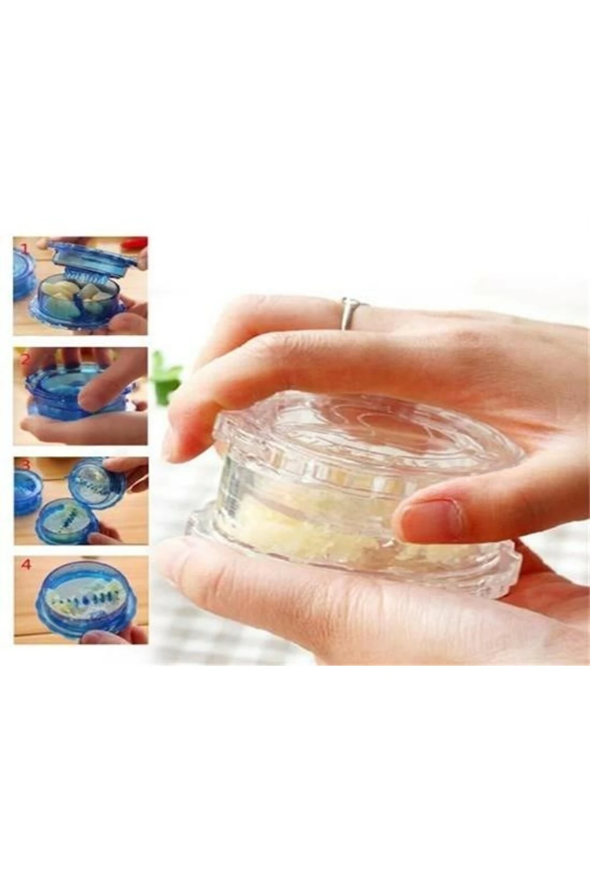 ® Avuç İçi Pratik Sarımsak ve Ceviz Ezici Rendeleyici El Rondosu