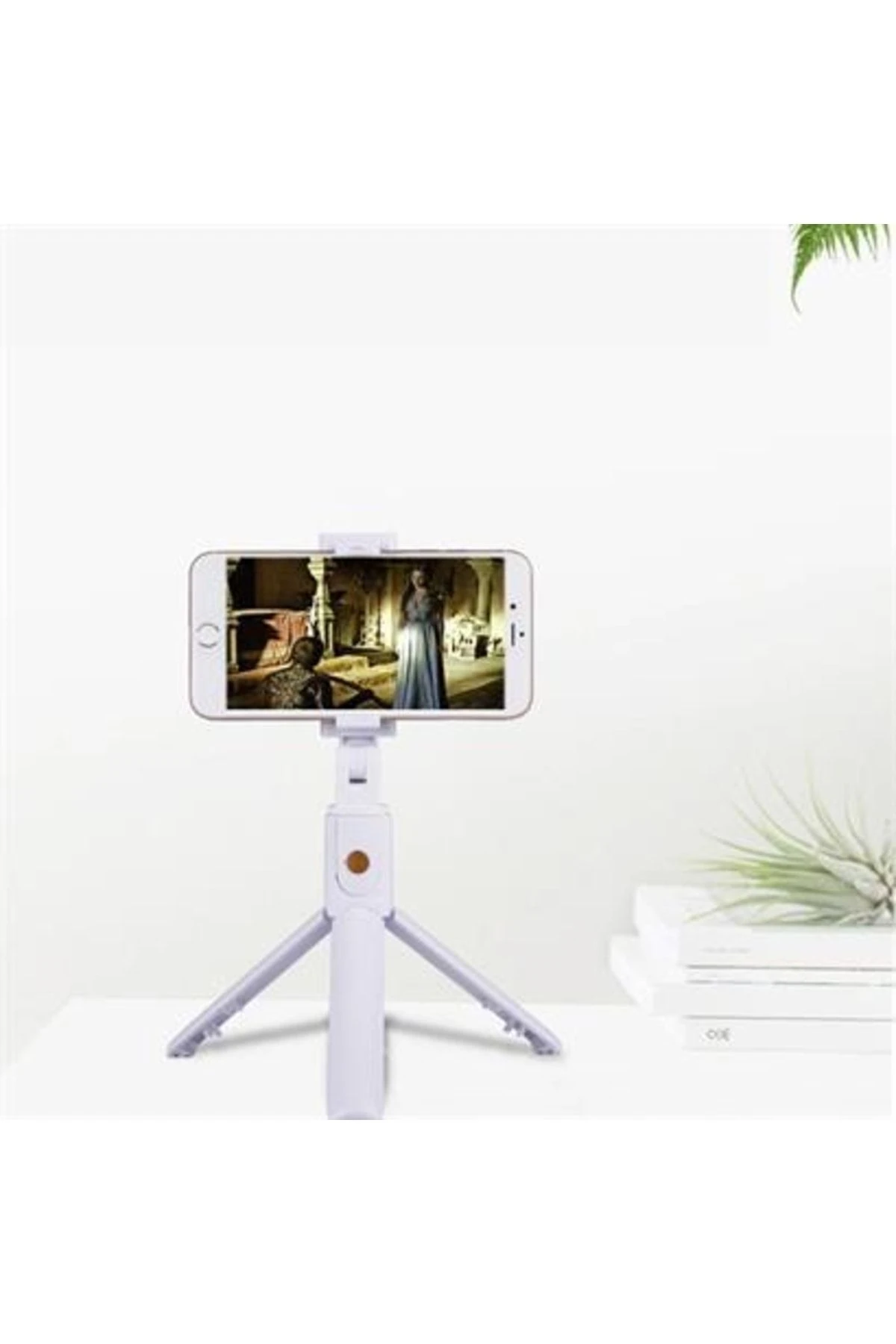 roichil® Sabitlenebilir Cep Telefon Tutucu Ayarlanabilir Taşınabilir 3 Ayaklı Tripod Selfie Çubuğu