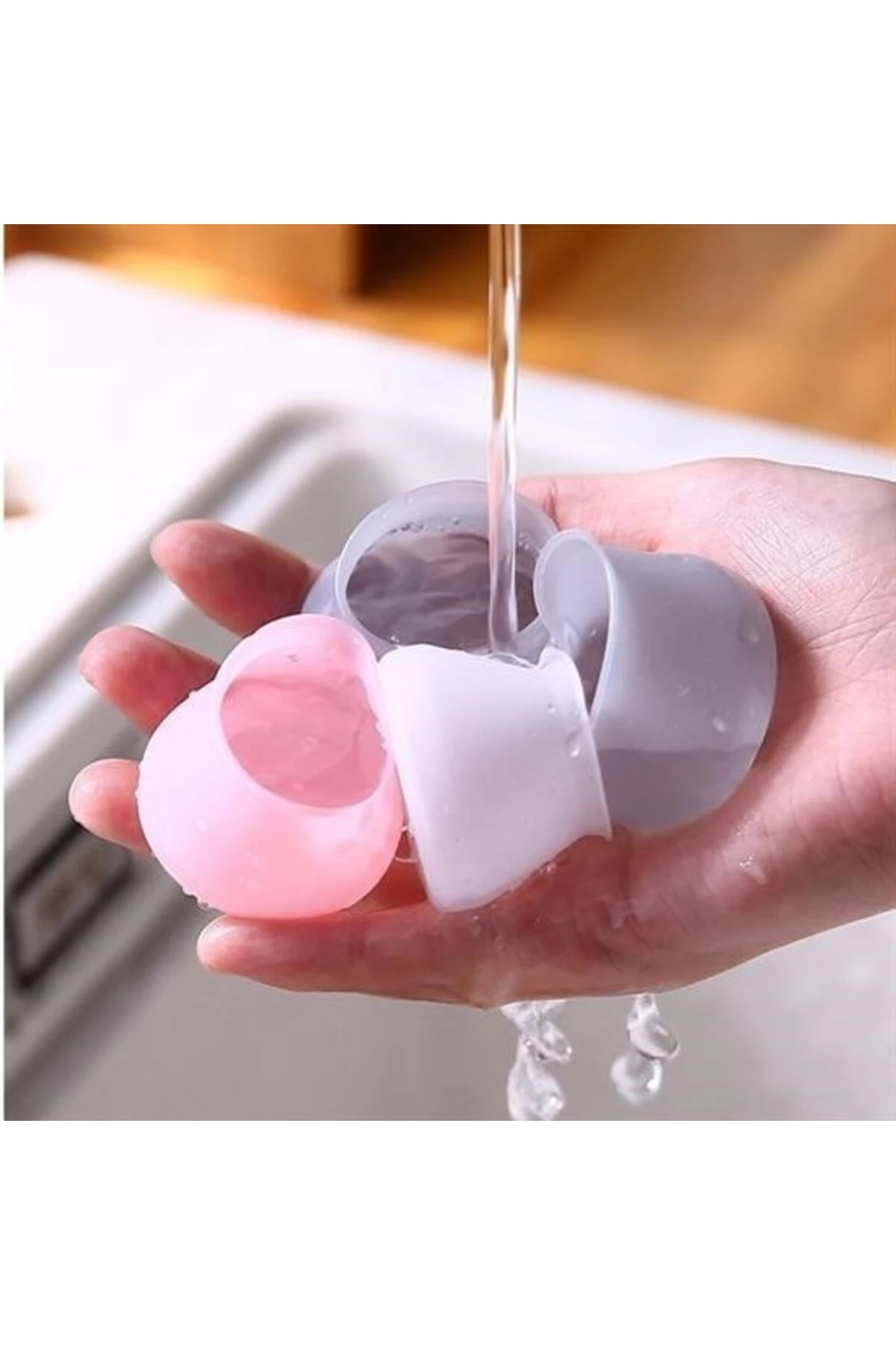 ® 8 Adet Silikon Masa ve Sandalye Ayağı İçin Kaydırmaz Çizdirmez Mobilya Çorabı Gri