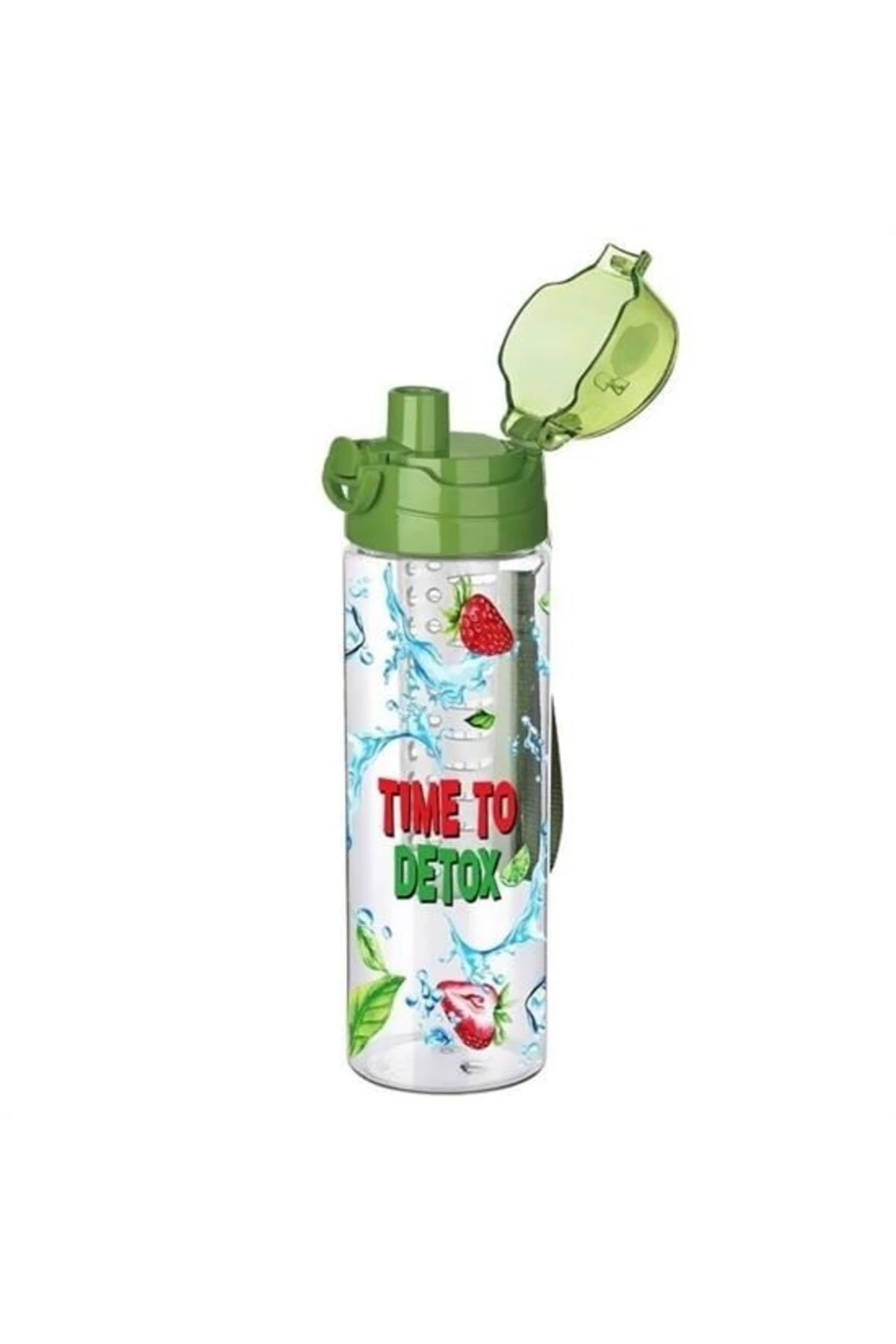 ® Tutma Saplı Kilitli Kendiliğinden Süzgeçli Kolay Taşınabilir Detoks Sporcu Diyet Matarası