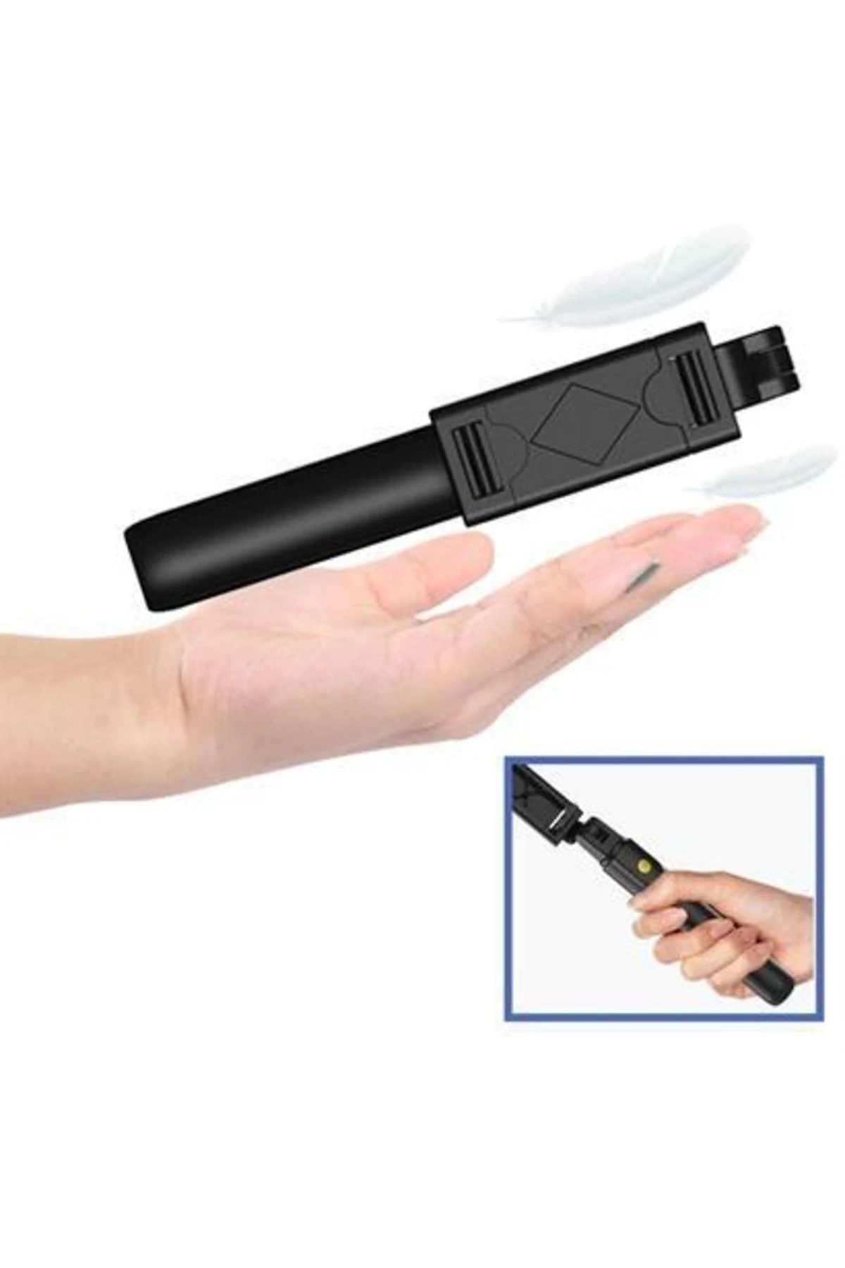 roichil® Sabitlenebilir Cep Telefon Tutucu Ayarlanabilir Taşınabilir 3 Ayaklı Tripod Selfie Çubuğu