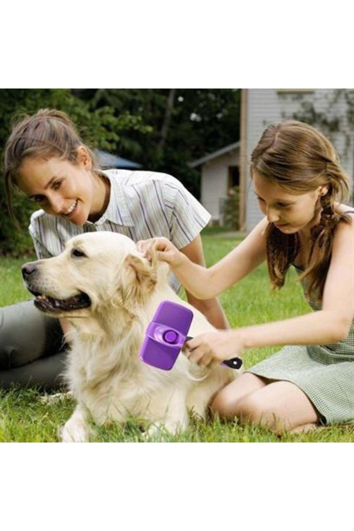 ® Otomatik Temizlenebilen Tuşlu Pratik Kedi Köpek Tüy Toplama Fırçası