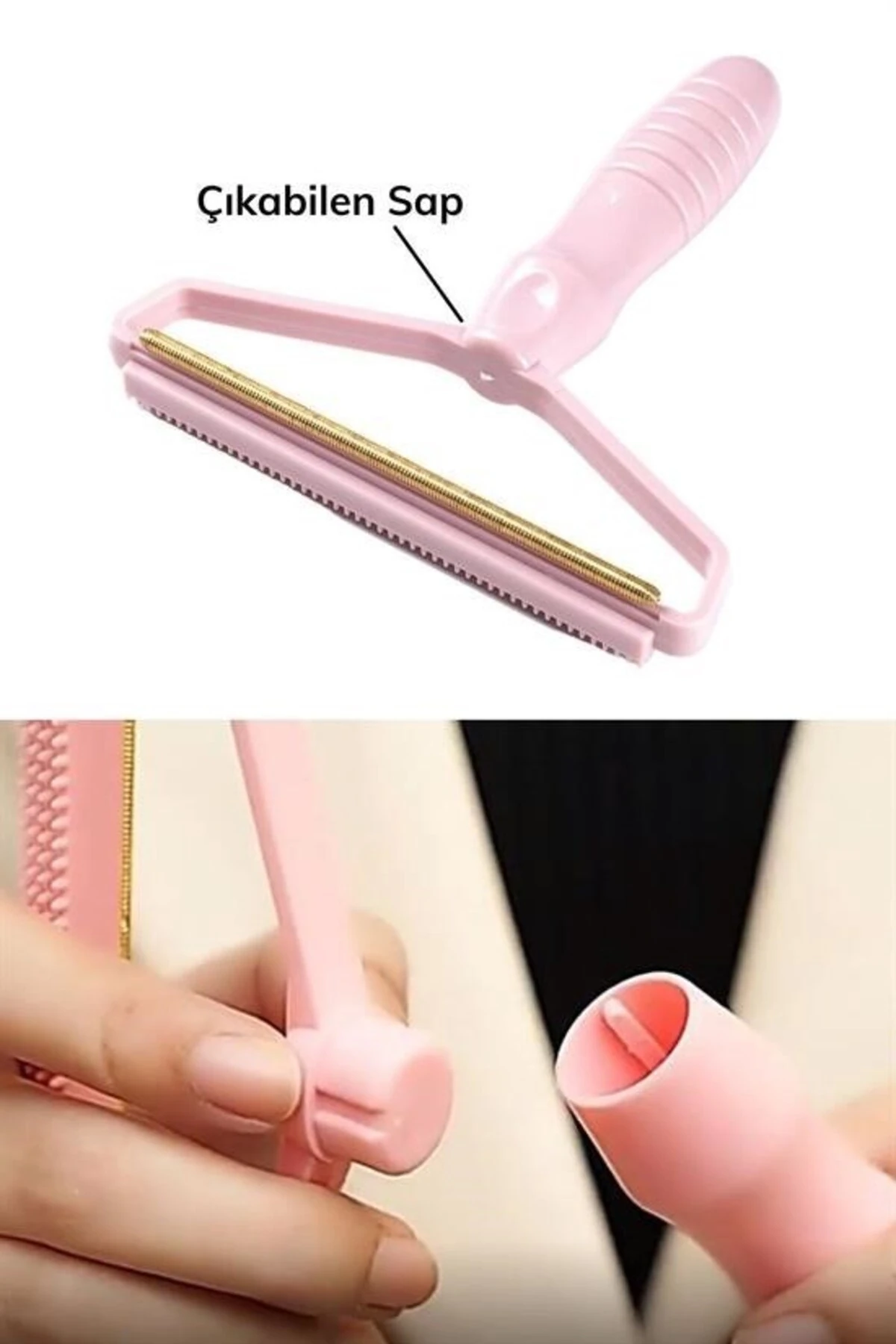 ® Çift Taraflı Elbise Kazak Plastik Kumaş Tüy Alma ve Tiftik Temizleyici Toplayıcı Taşınabilir