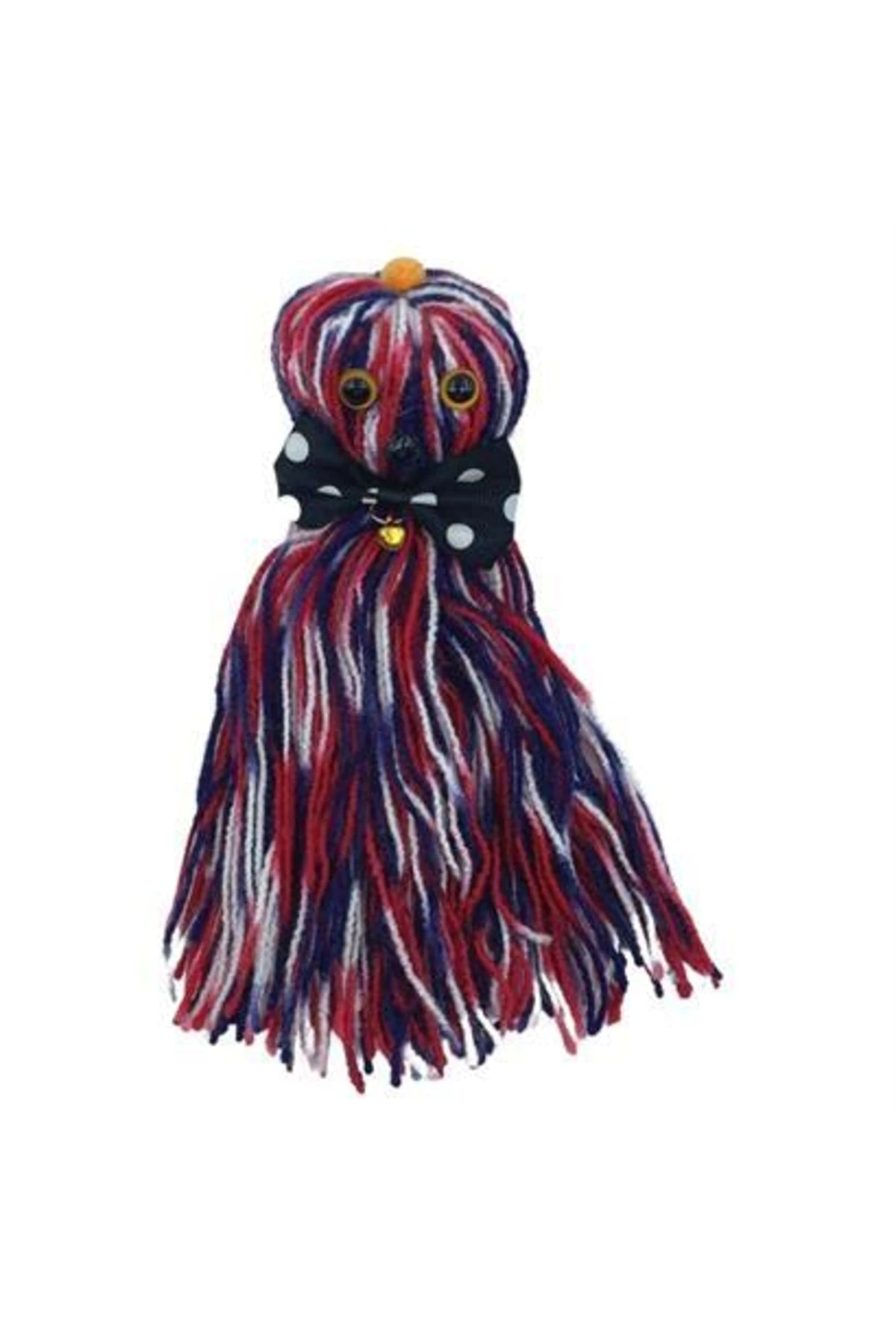 roichil® Ahtapot Şekilli Zilli Ve Ipli Rengarenk Püsküllü Sevimli Kedi oyuncağı