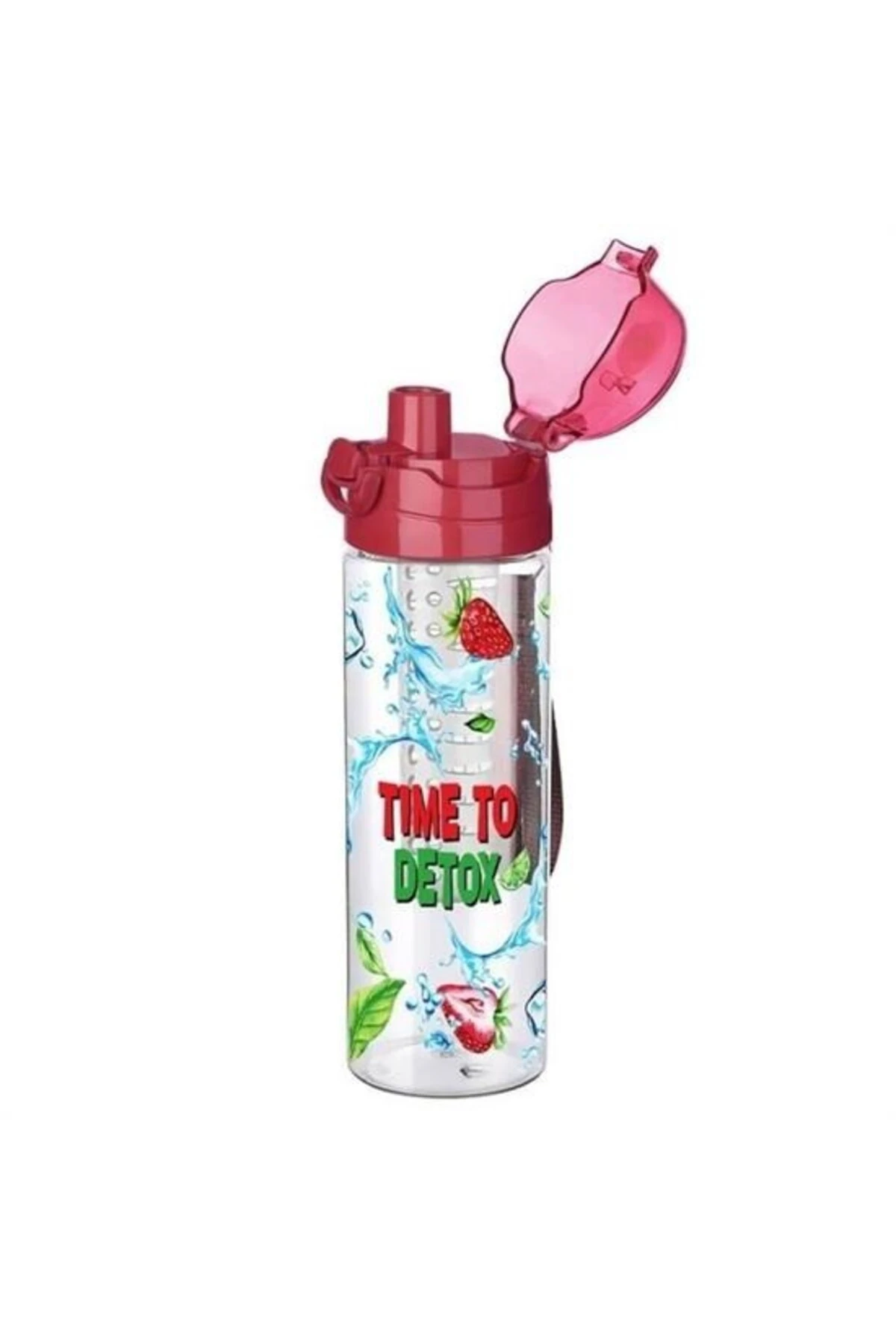 ® Tutma Saplı Kilitli Kendiliğinden Süzgeçli Kolay Taşınabilir Detoks Sporcu Diyet Matarası