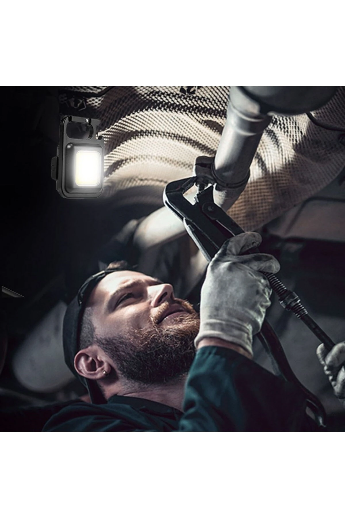 ® Anahtarlıklı, Açacaklı,Güçlü Mıknatıslı 3 Farklı Led Modlu Mini Boy El Feneri