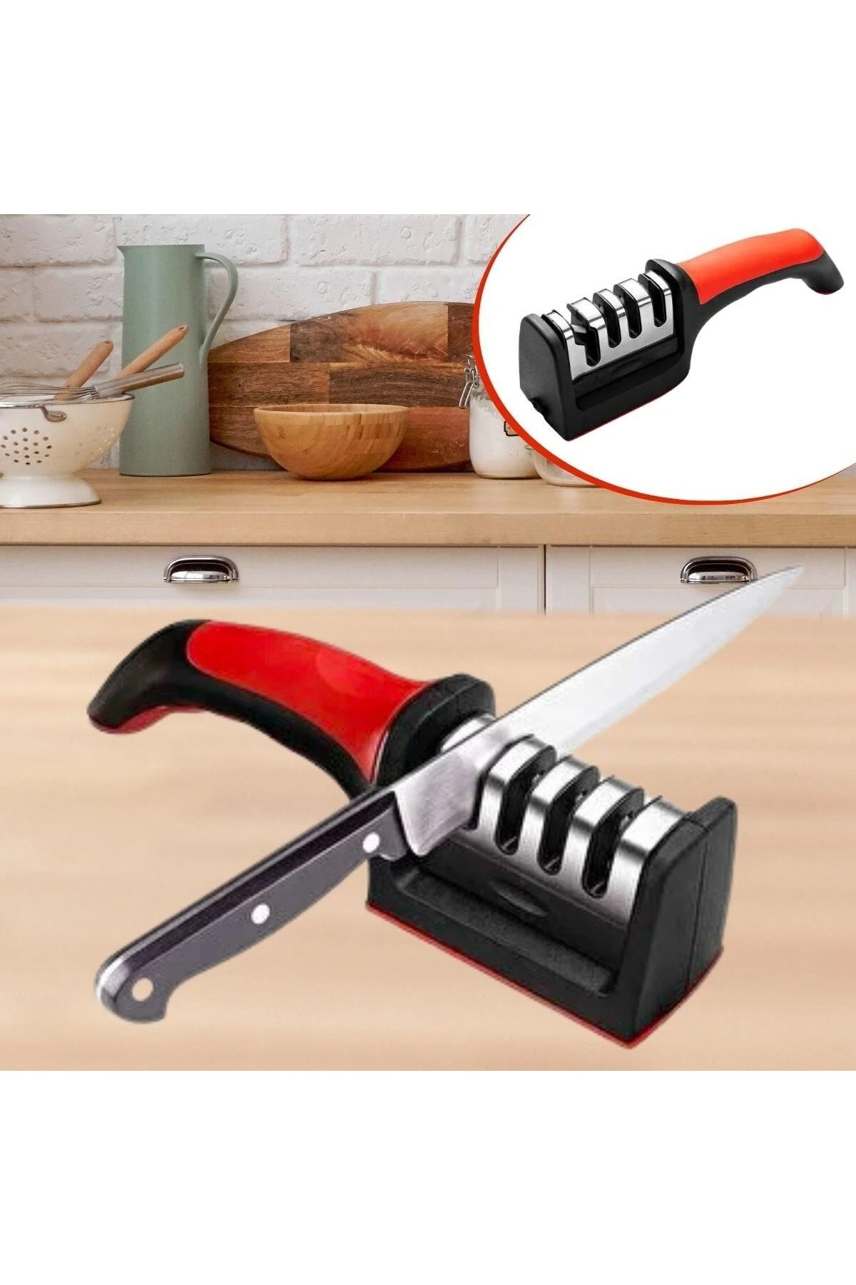 4 Aşamaları Kaymaz Taban Hızlı Bıçak Makas Bileme Aracı