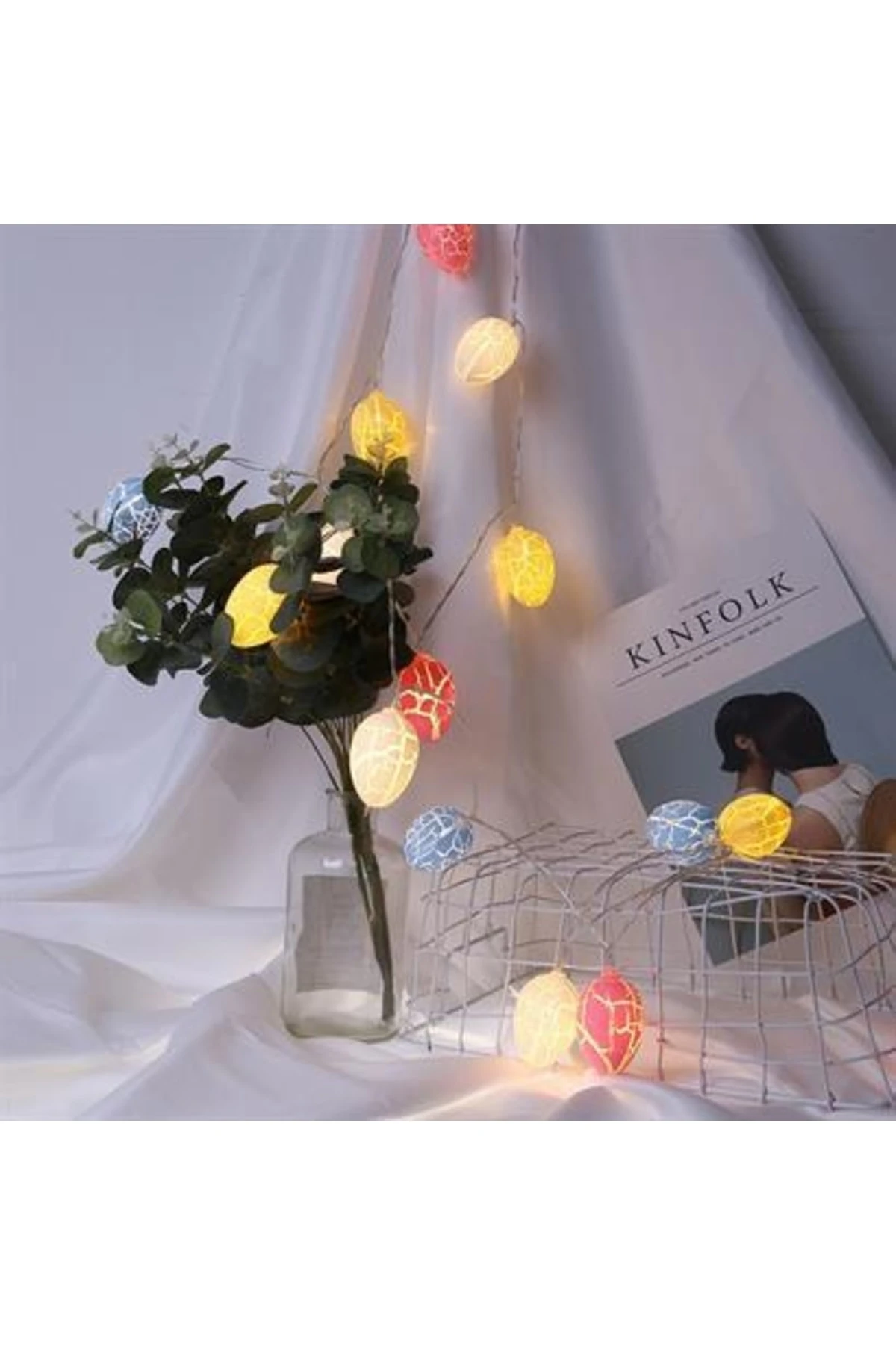 roichil® 10lu Renkli Yumurta Şeklinde Dekoratif Dolama Led Aydınlatma