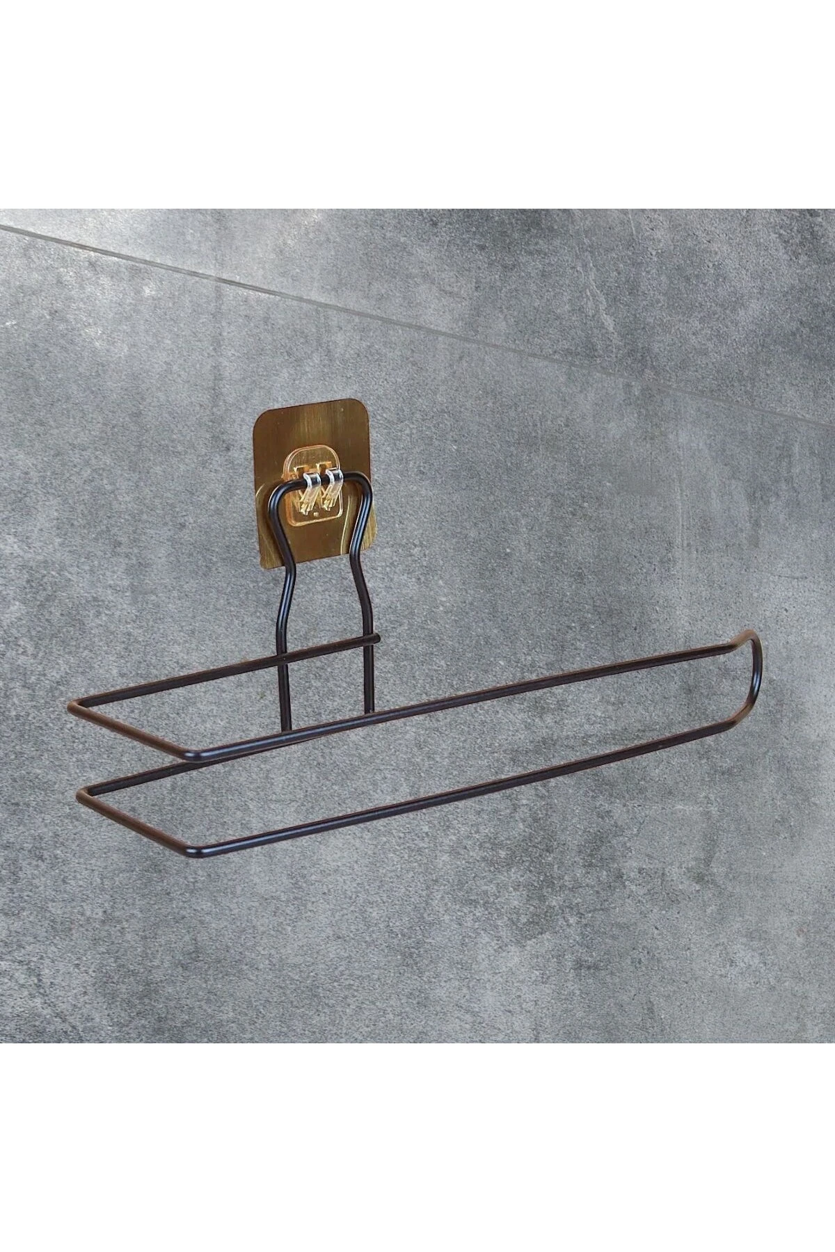 Kendiliğinden Yapışkanlı Krom Paslanmaz Metal Havlu Kağıtlık Aparatı