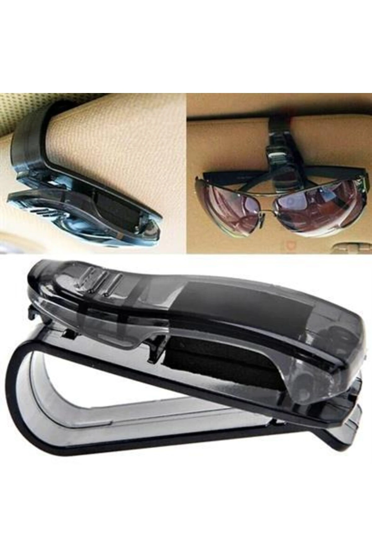 Araç Içi Mandallı Güneş Gözlüğü Kartvizit Tutacağı Klips Aparat