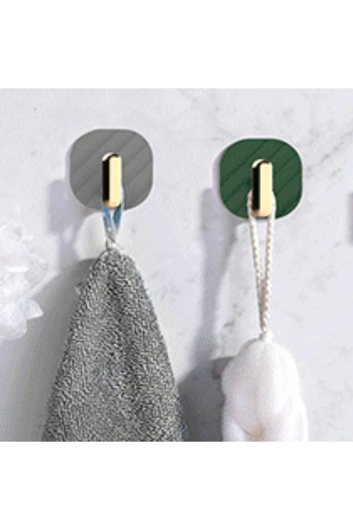 Kenzo® 2li Yapışkanlı Retro Askılık Dolap Kapak Kulpu Gri