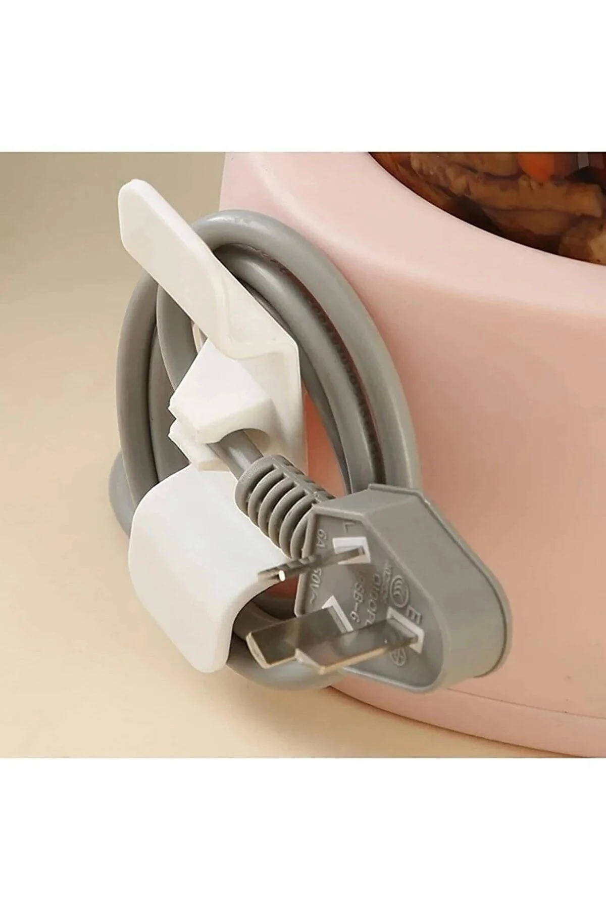 Pratik Kablo Toparlayıcı Yapışkanlı Klips Mutfak Air Fryer Kettle Kahve Tost Makinası