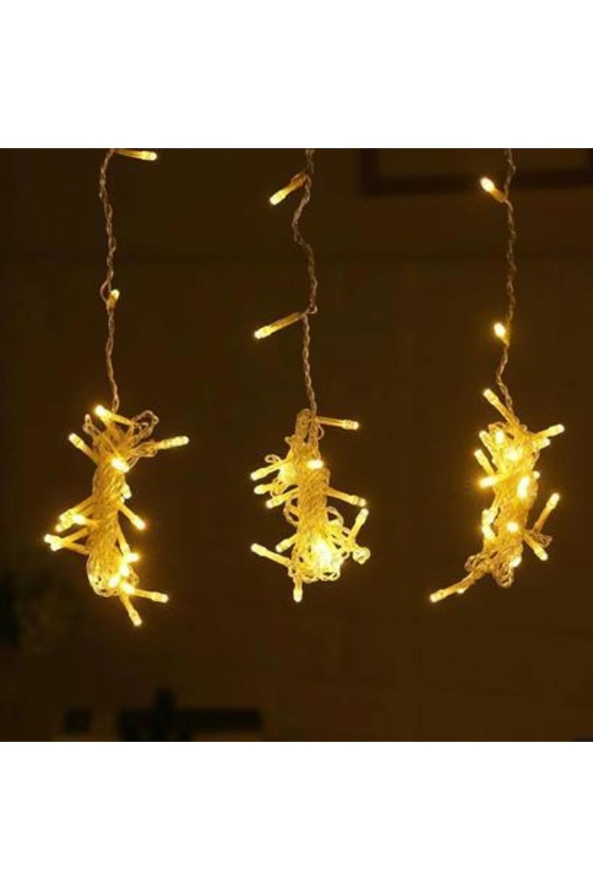 roichil® 8 Fonksiyonlu 200 Led 10 Saçak Şerit Led 2x2 Perde Ip Led (GÜN IŞIĞI)