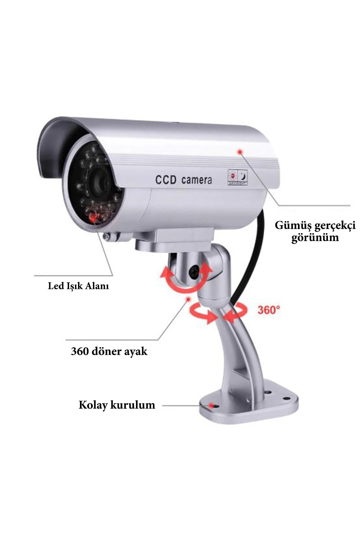 %100 Gerçekçi Iç Ve Dış Mekan Için Sahte Güvenlik Kamerası