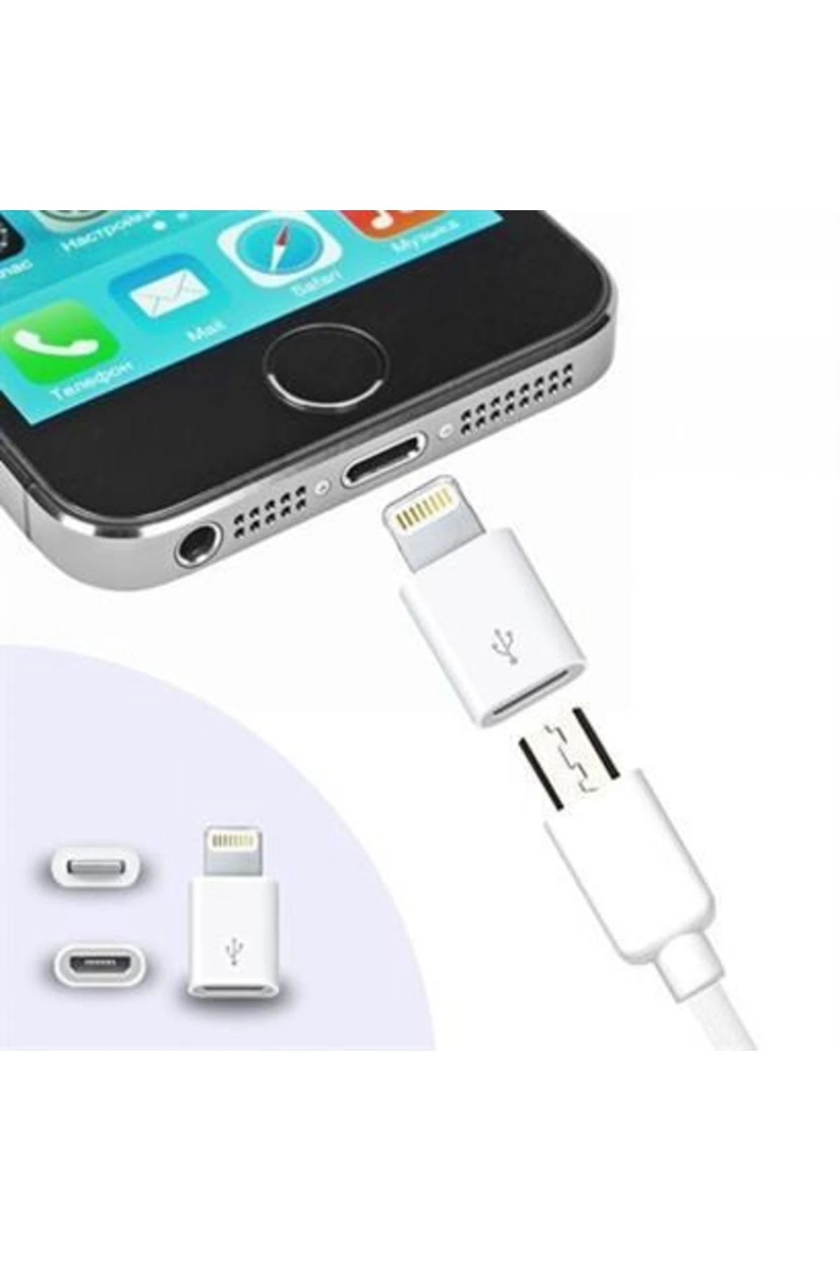 roichil® Apple Iphone / Ipad Micro Usb Dönüştürücü Adaptör Otg Aparat