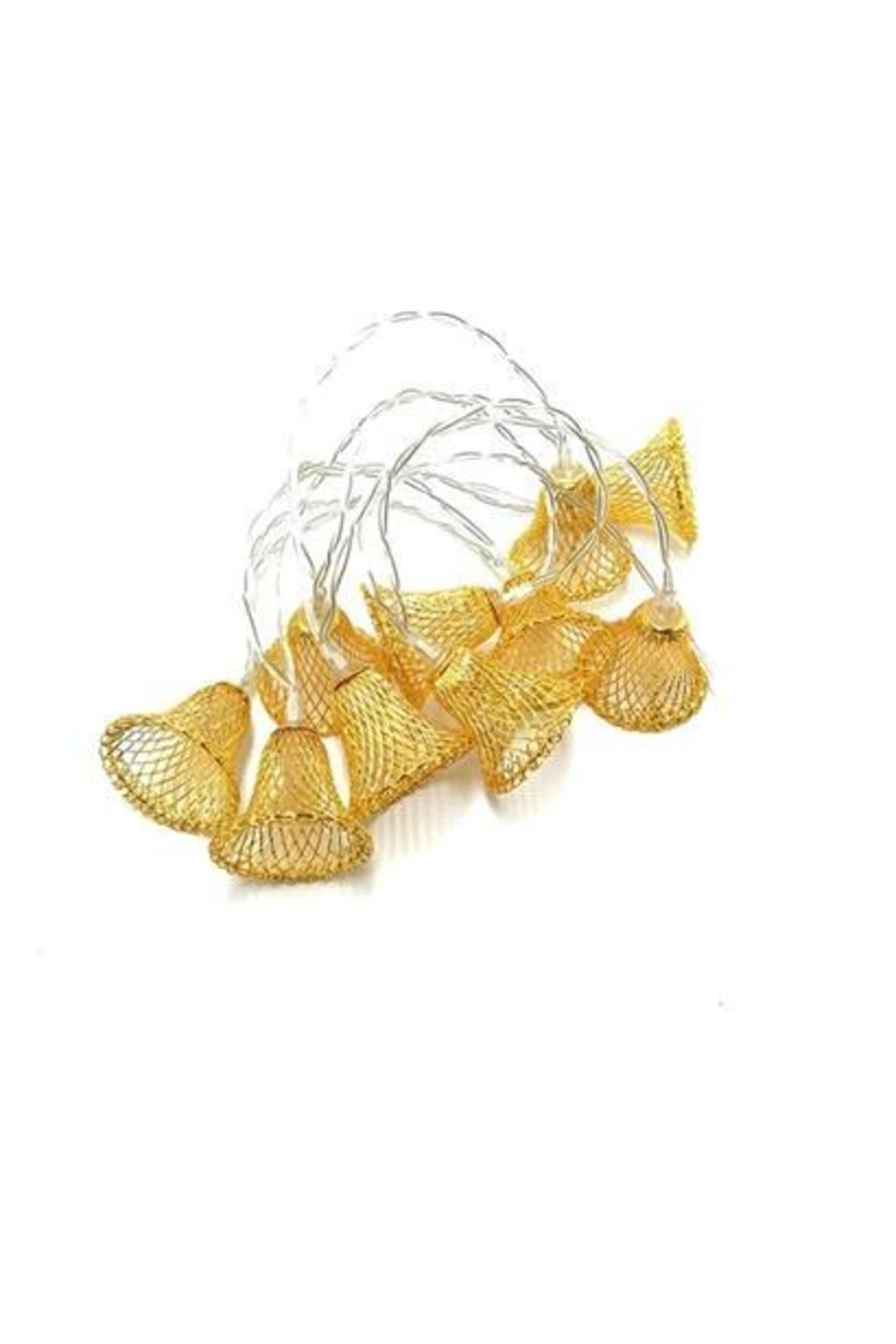 roichil® Parti Ve Özel Gün Dekorasyonu Çan Şeklinde Metal Şerit Led Işık