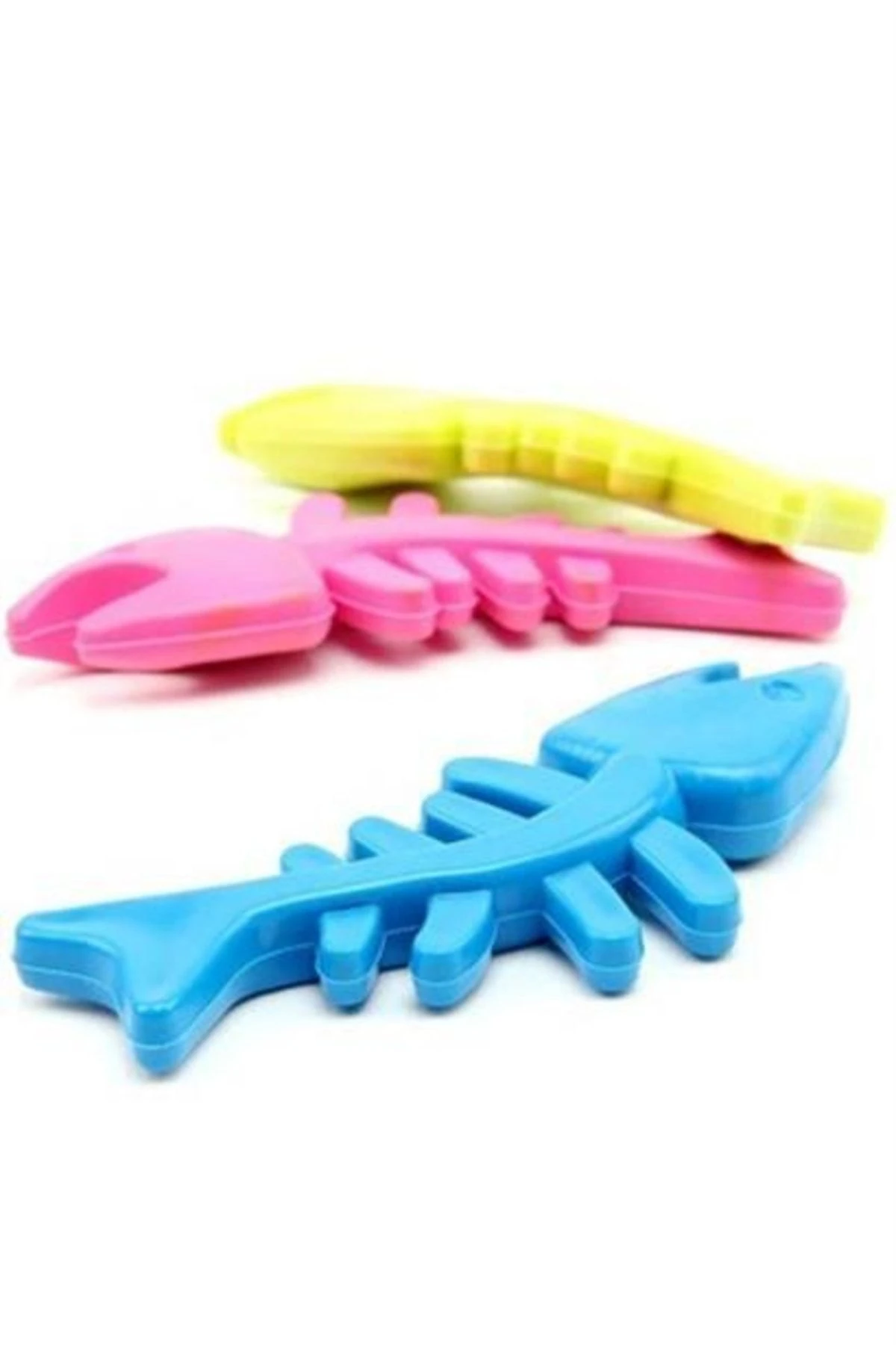 Balık Kemiği Iskelet Şekilli Renkli Plastik Kedi Oyuncağı