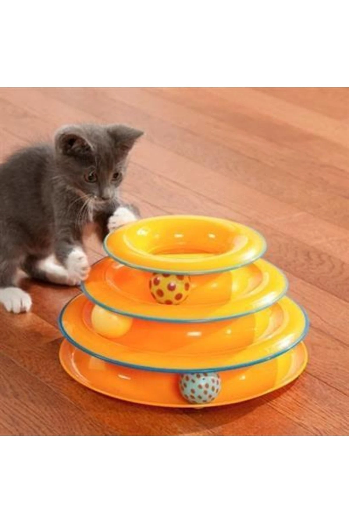 Tower Of Tracks Eğleneli Üç Katlı Kedi Oyuncağı Seti Oyuncağı
