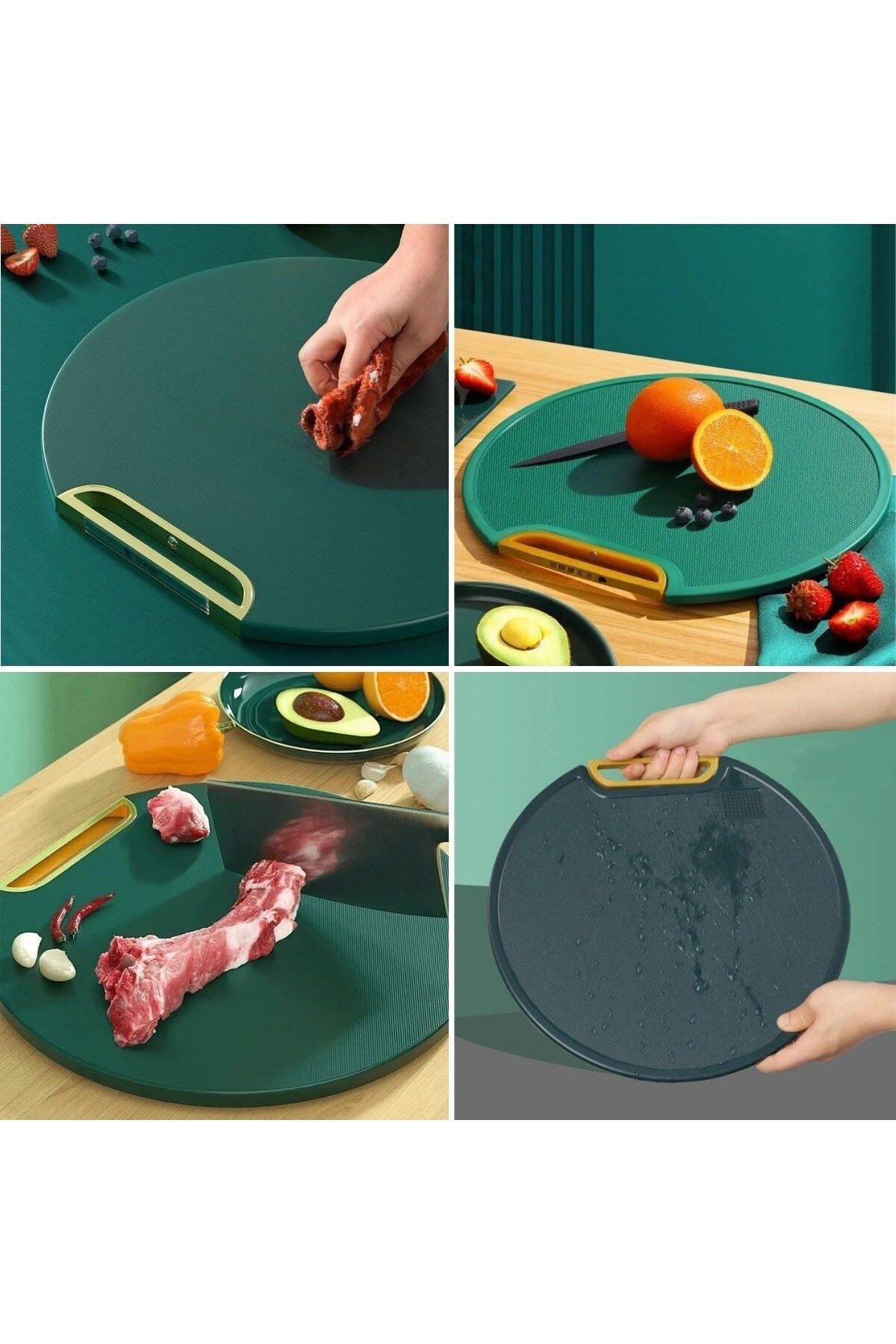 Mutfak Sebze,Meyve,Et,Balık,Ekmek Doğrama Kesme Tahtası Standlı Kesim Panosu