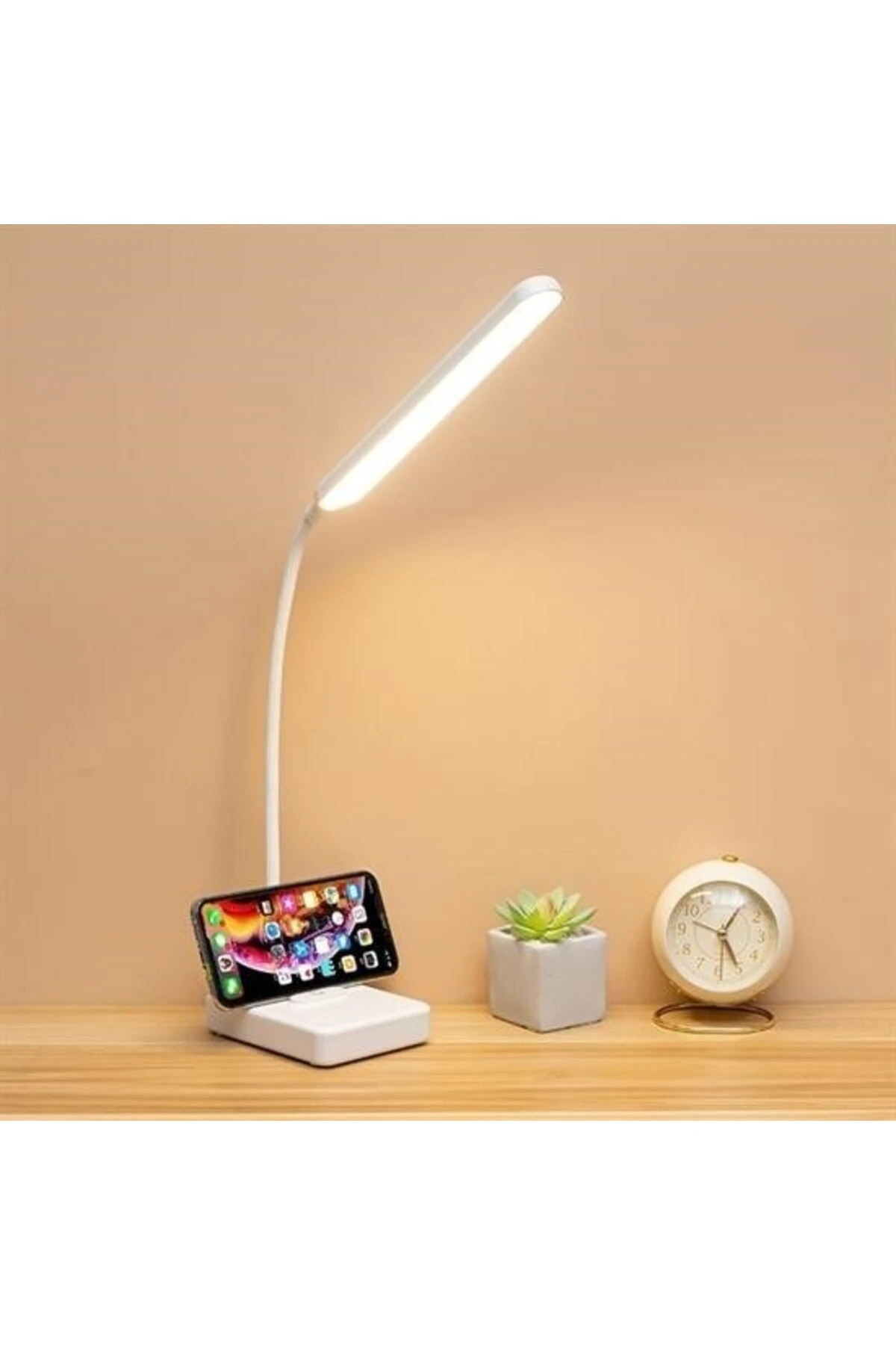 ® İnce Uzun USBli Dokunmatik 3 Kademeli 360 Derece Özel Göz Korumalı led Lityum Masa Lambası