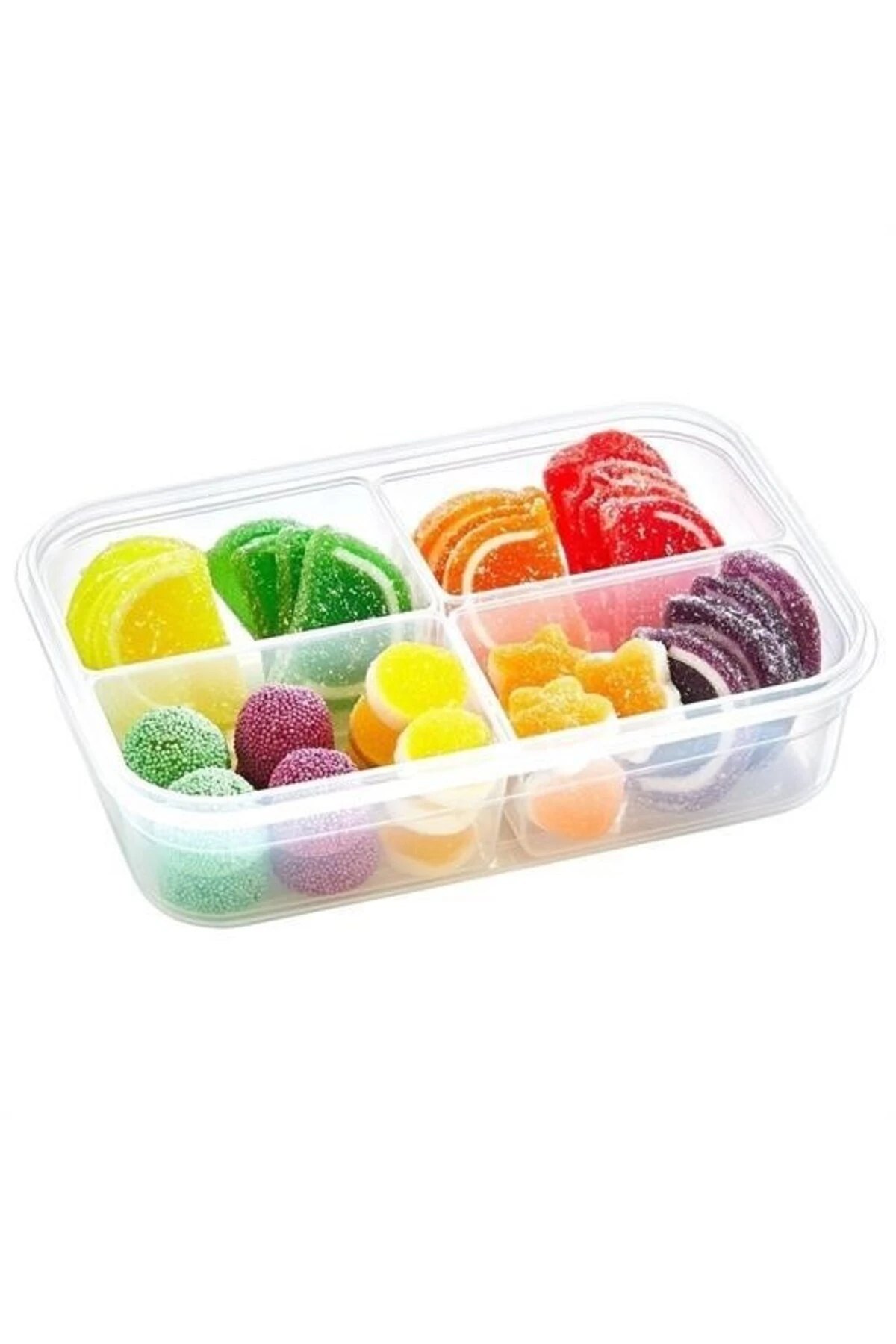 ® 4 Bölmeli Sızdırmaz Contalı Kilitli Kapaklı 1 Litre Erzak Saklama Kabı -LC520