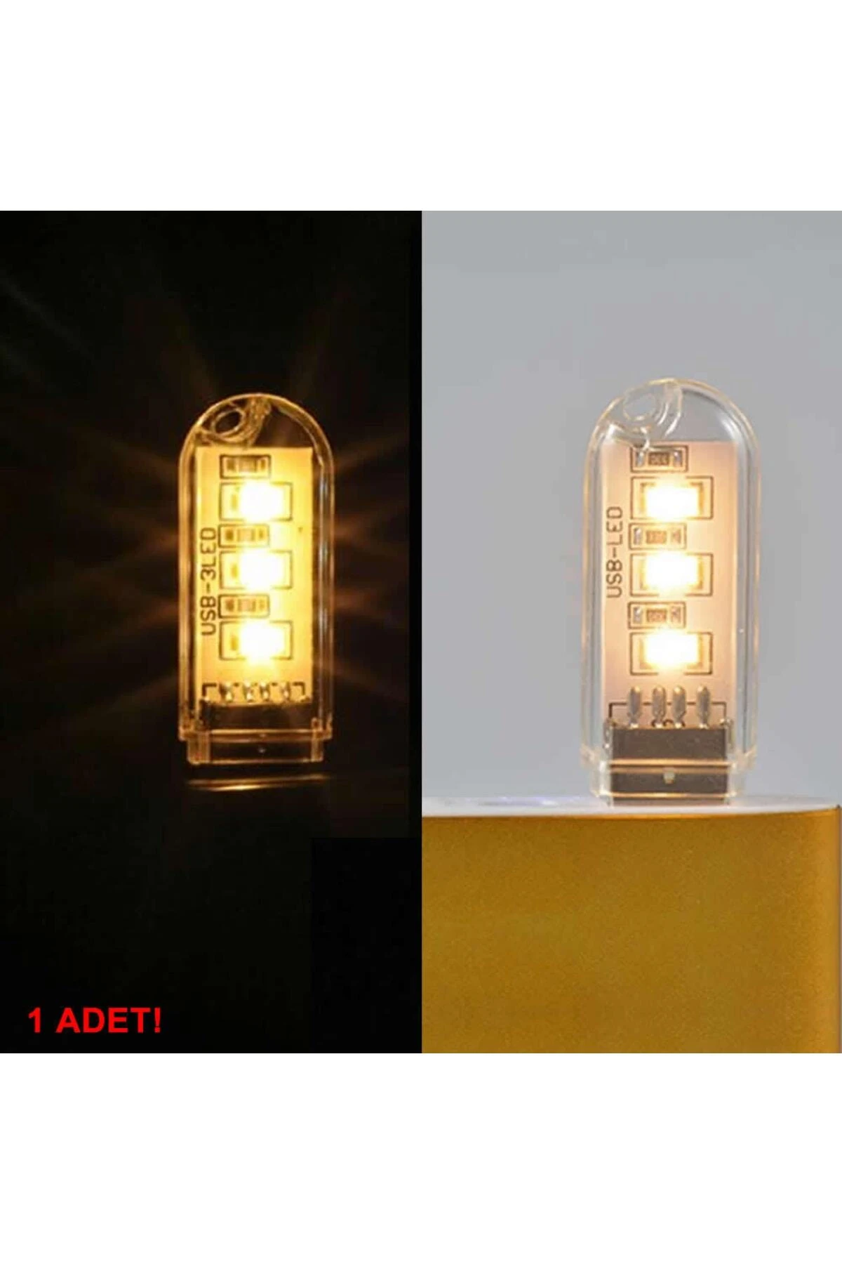 Mini Usb Led Lamba 5730 Smd 3 Led Anahtarlık Portatif Taşınabilir Gece Lambası