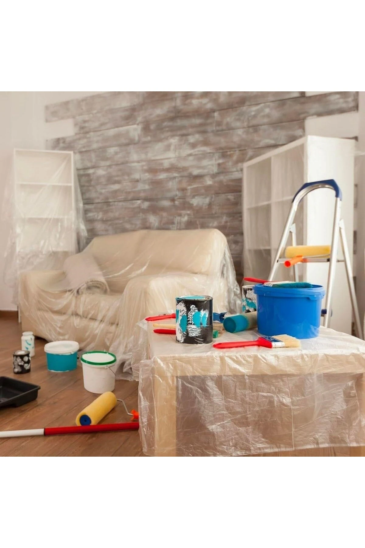 Boya Badana Eşya Koruma Hışır Örtüsü 180cm x 15 mt Yapışkanlı Hışır Örtü