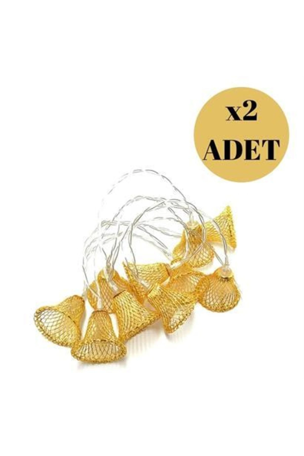 roichil® Parti Ve Özel Gün Dekorasyonu Çan Şeklinde Metal Şerit Led Işık