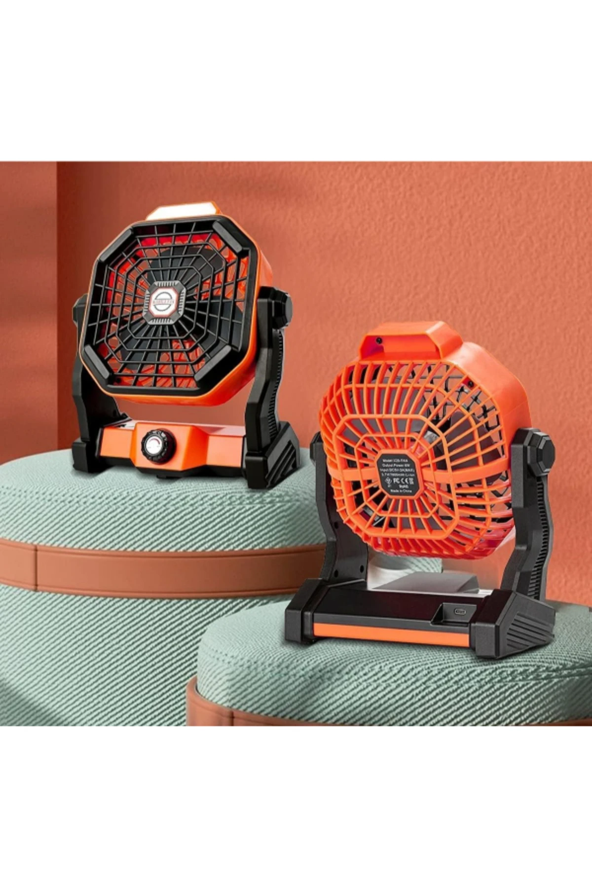 Mini Şarjlı Ledli Kare Fan