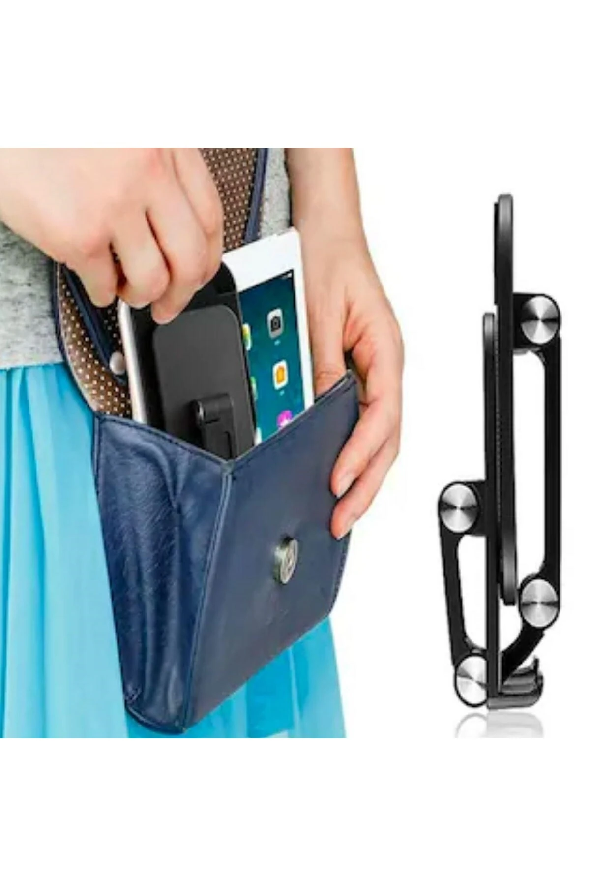 Plastik Ayarlanabilir Kaydırmaz Taban Telefon Tablet Standı