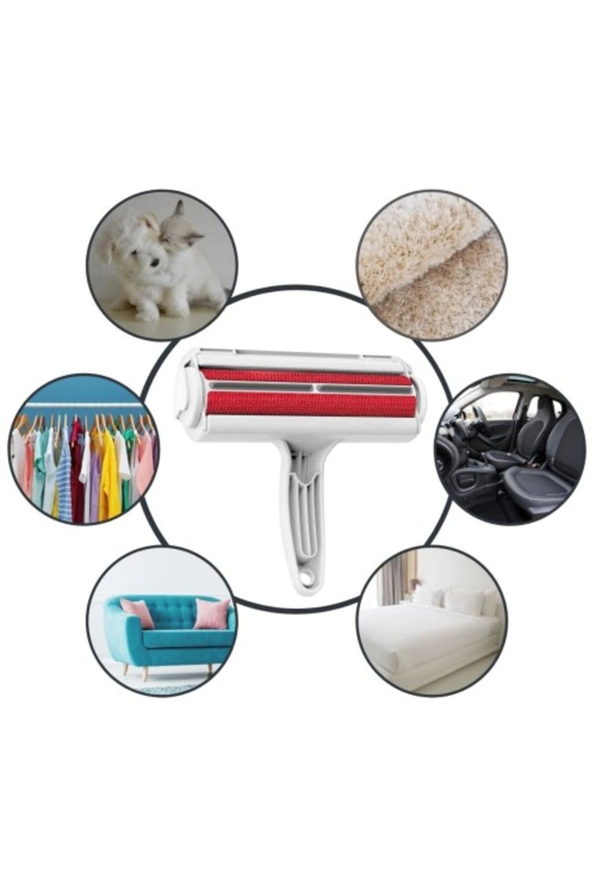 Hazneli Kedi Köpek Tüy Toplama Aleti