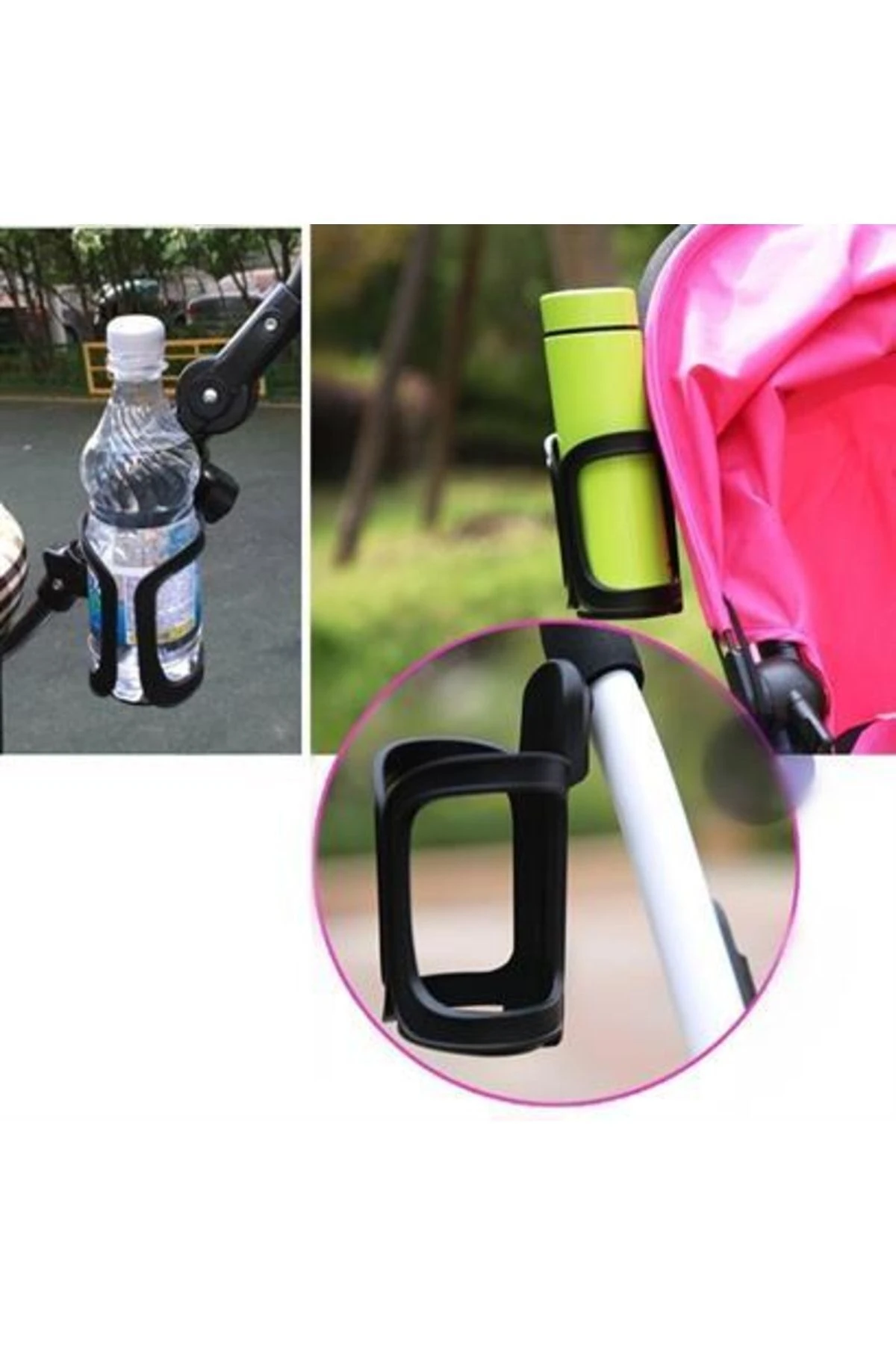 Bebek Arabası Bisiklet Uyumlu Ayarlanabilir Şişe Biberon Ve Suluk Tutucu