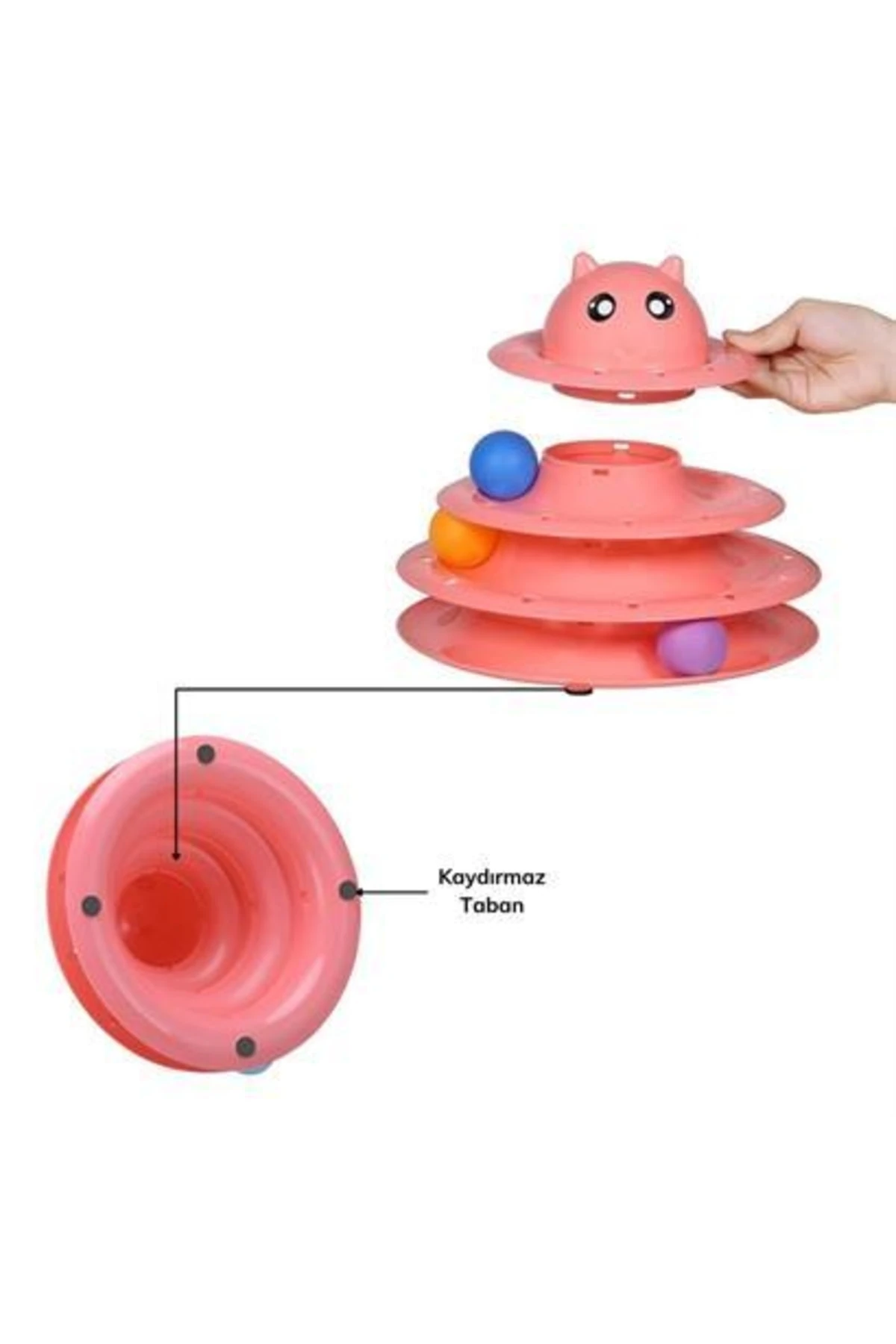 roichil® Tower Of Tracks Eğlenceli Üç Katlı Kedi Oyuncağı Seti Kedi Oyunu