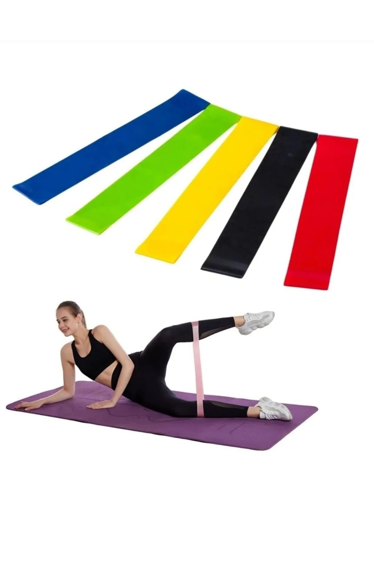 5li Egzersiz Direnç Bant Seti