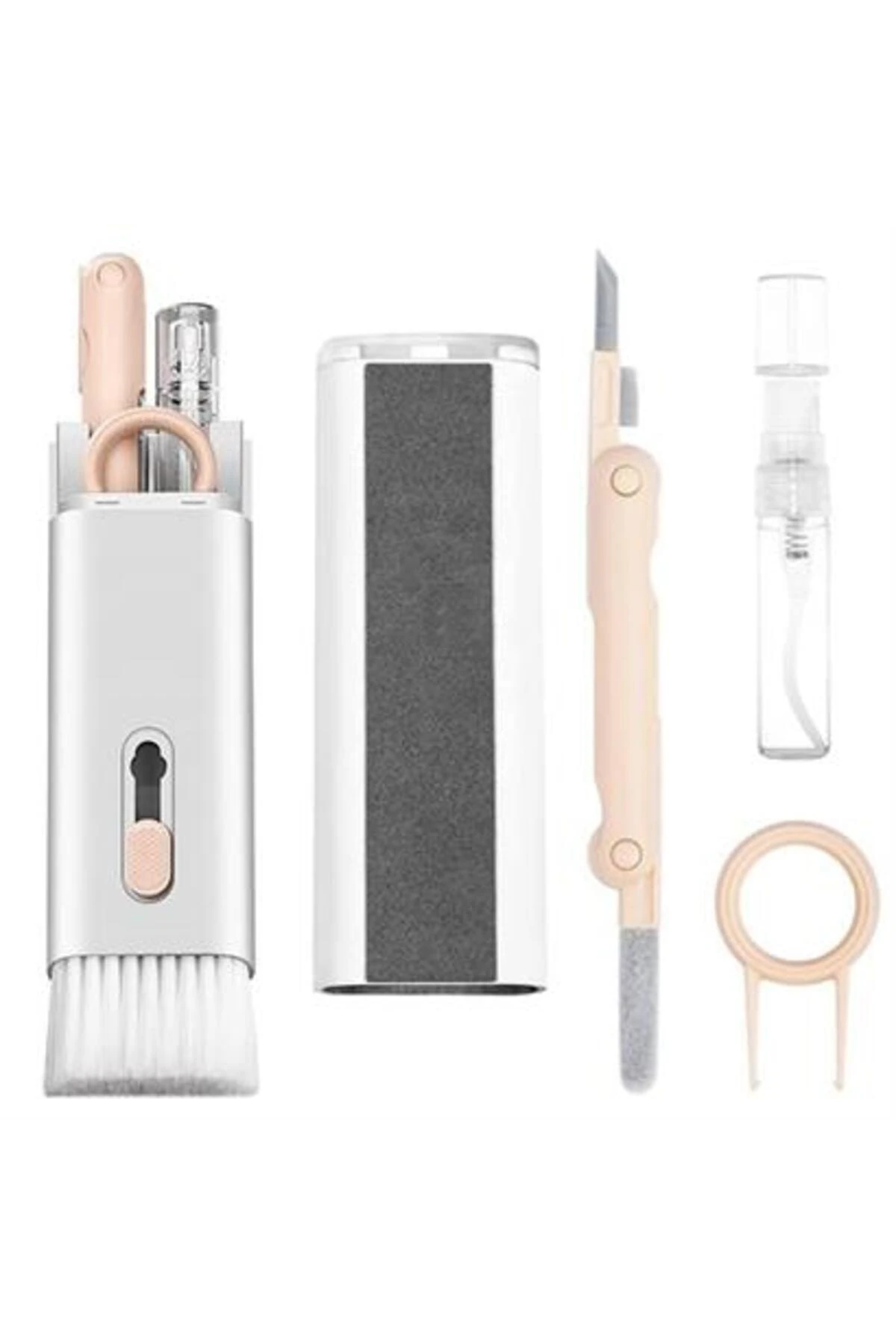 Çok Fonksiyonlu TV Bilgisayar Ekranı Kulaklık Fırçalı Spreyli Elektronik Temizlik Seti