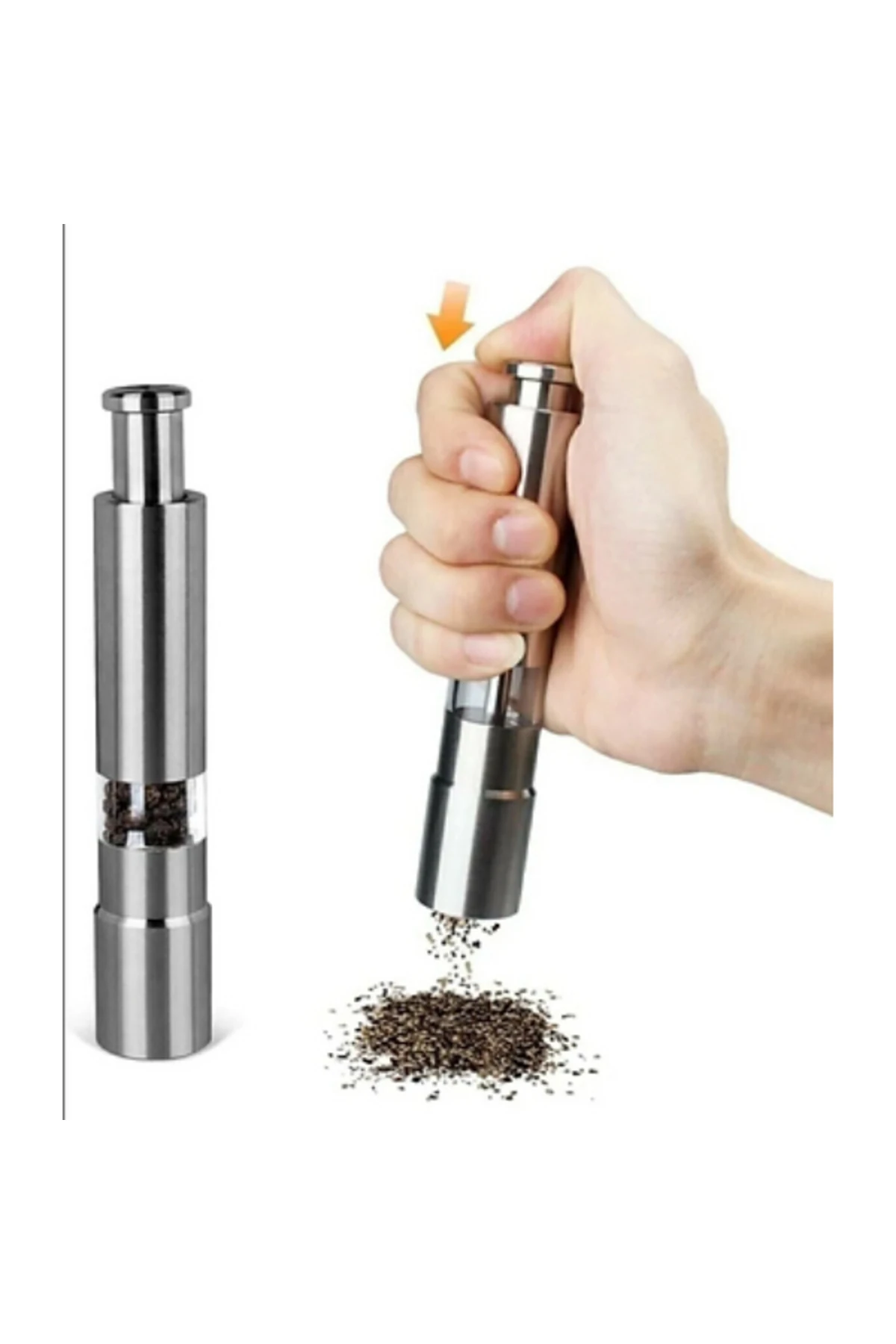 Paslanmaz Çelik Otomatik Basmalı Baharat Öğütücü