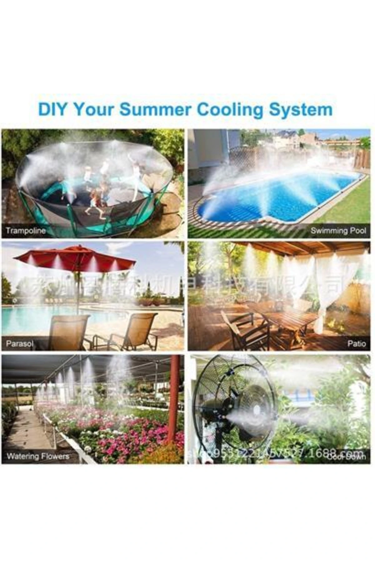 10 Metre Kendin Yap Balkon Veranda Çardak Kamelya Sulama Serinletme Ve Nemlendirme Sistemi ( Lisinya