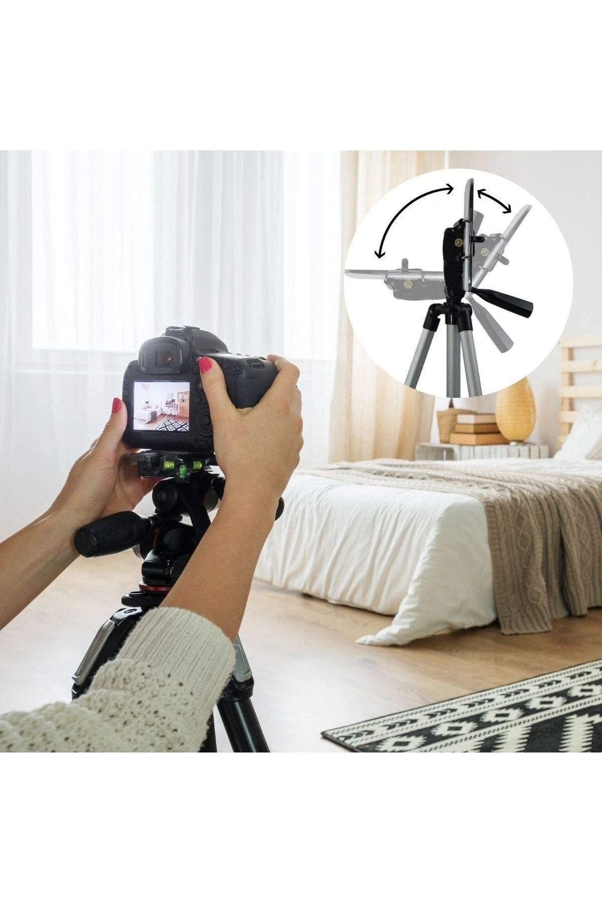 roichil® Taşıma Çantalı 130 Cm Profesyonel Alüminyum Kamera Tripodu