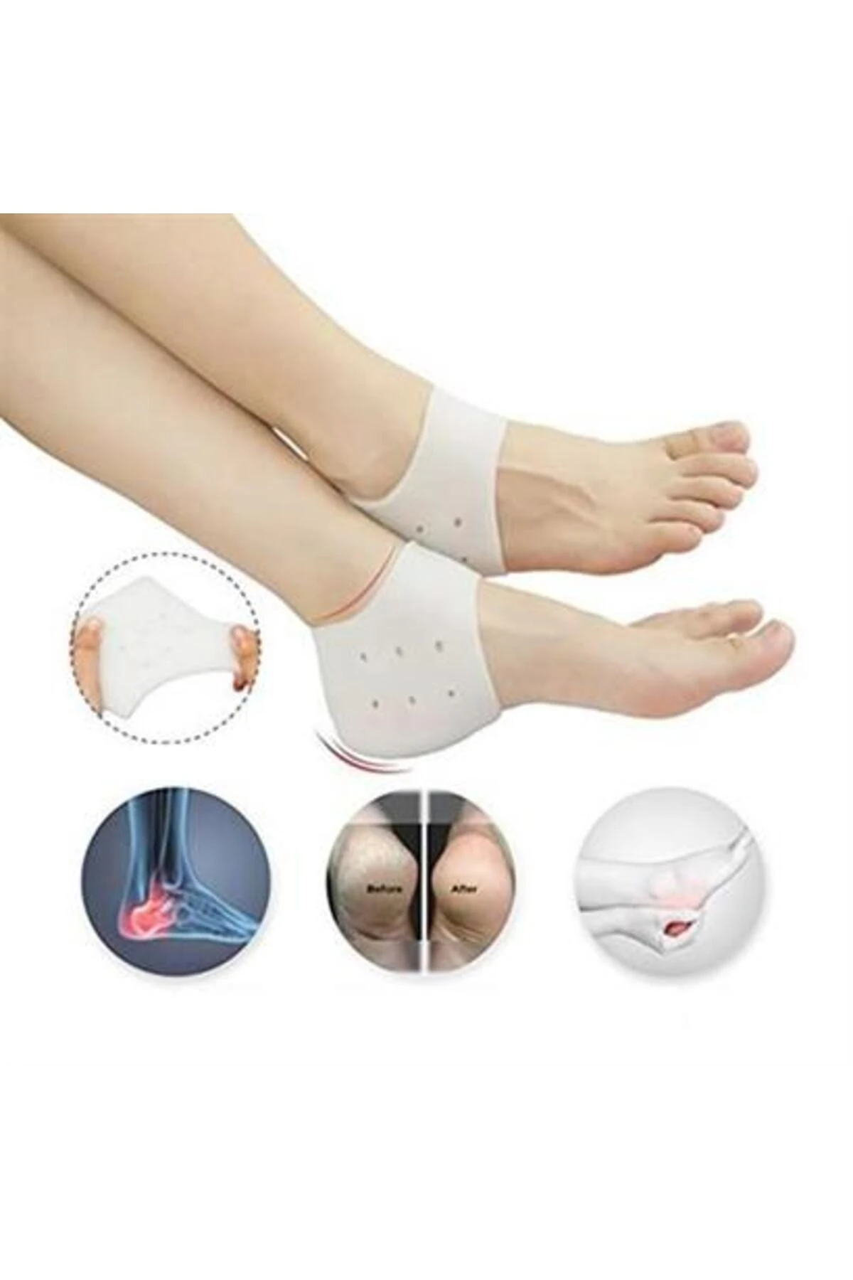 Unisex Görünmez Silikon Topuk Yükseltici