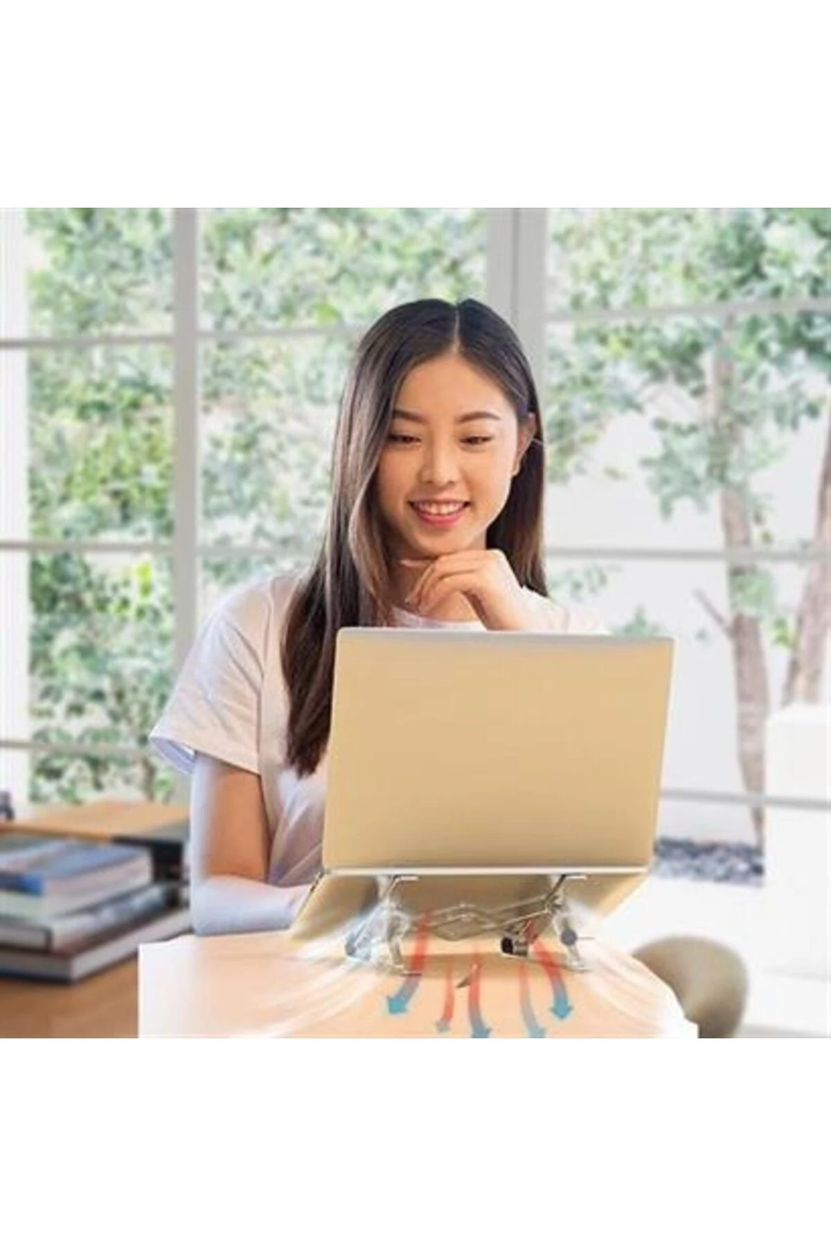 roichil® Ayarlanabilir Dizüstü Destek Tabanı Tamamen Katlanabilir Taşınabilir Laptop Yükseltici