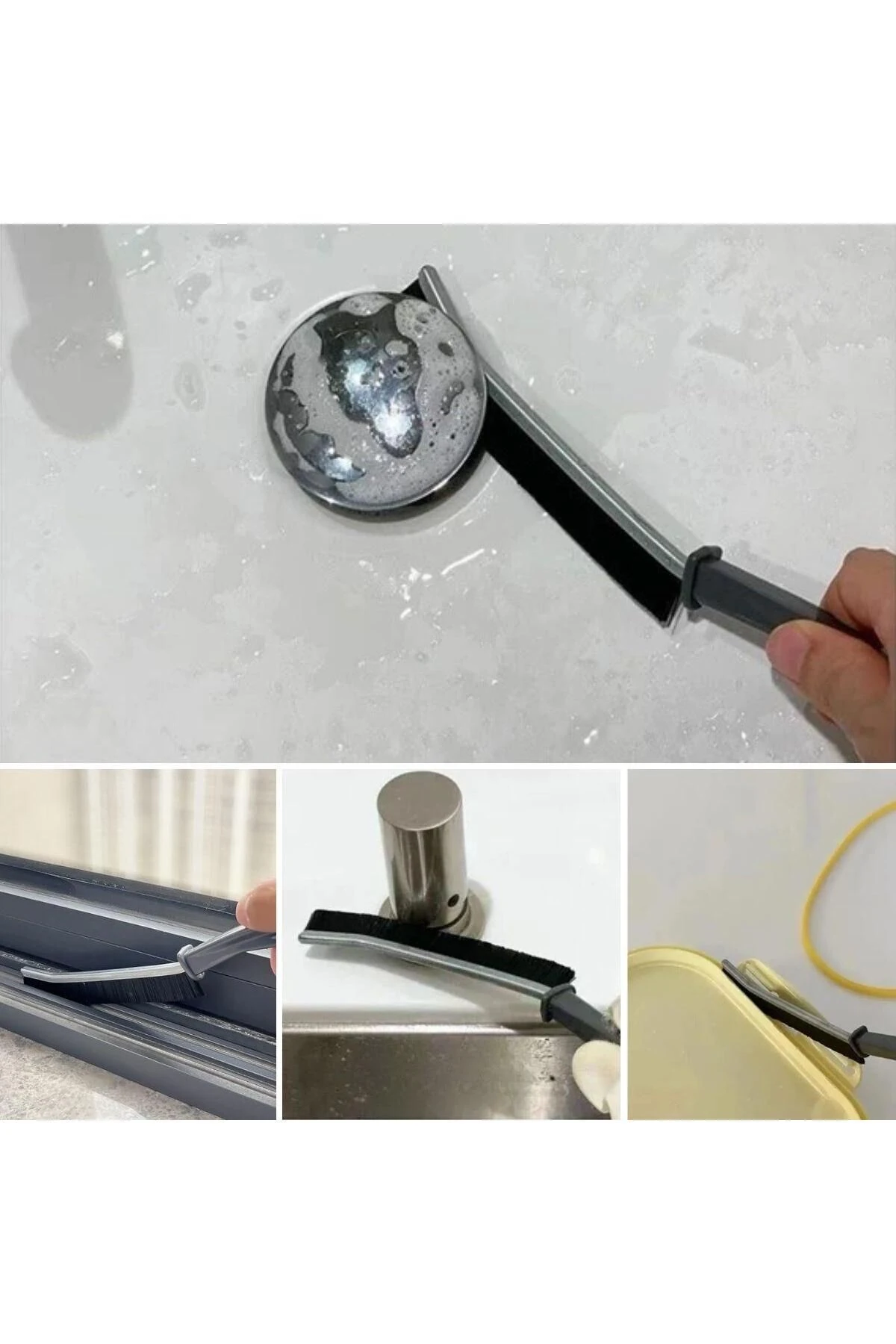 Çok Amaçlı Multi Ince Temizlik Fırçası Derz Arası Banyo Mutfak Lavabo Detay Temizleme Fırçası