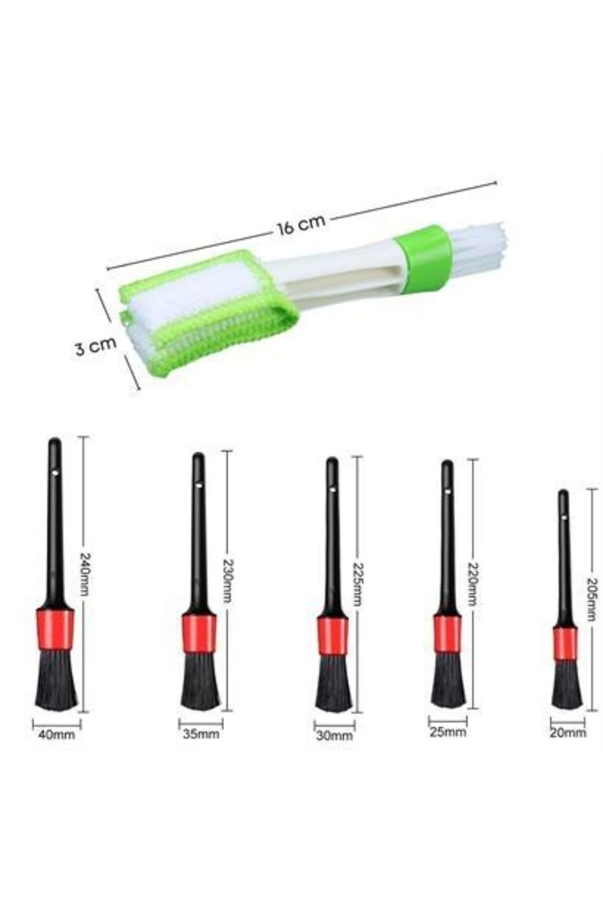 Yumuşak Kıllı Iç Ve Dış Temizlik Için 5 1 Detaylı Araç Oto Temizlik Bakım Fırça Seti