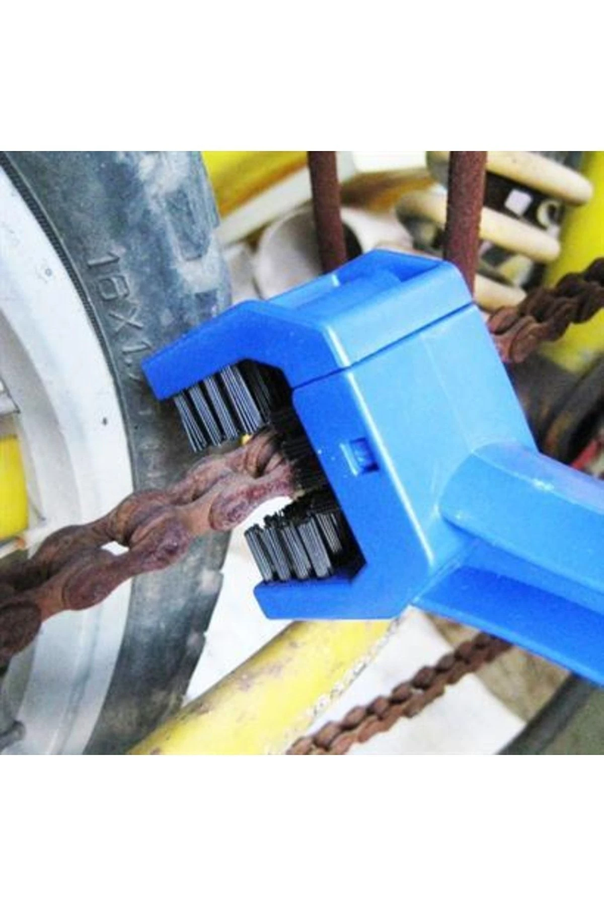 Bisiklet Zincir Dişlisi Koruyucu Pas Sökücü Temizleme Fırçası Aparatı Bakım Seti 4 Parça