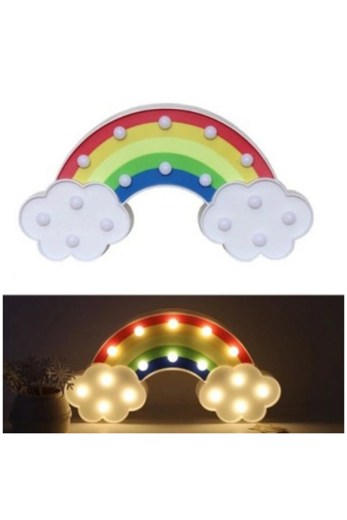 Led Işıklı Gökkuşağı Gece Lambası