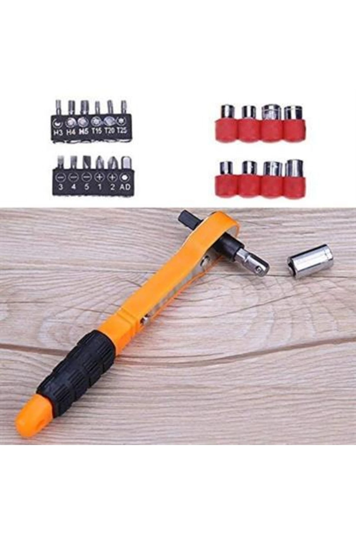 22 Parça Tornavida Seti Esnek Kıvrılır Cırcır Kollu Lokma Ucu Seti Snake Bits Uçlu